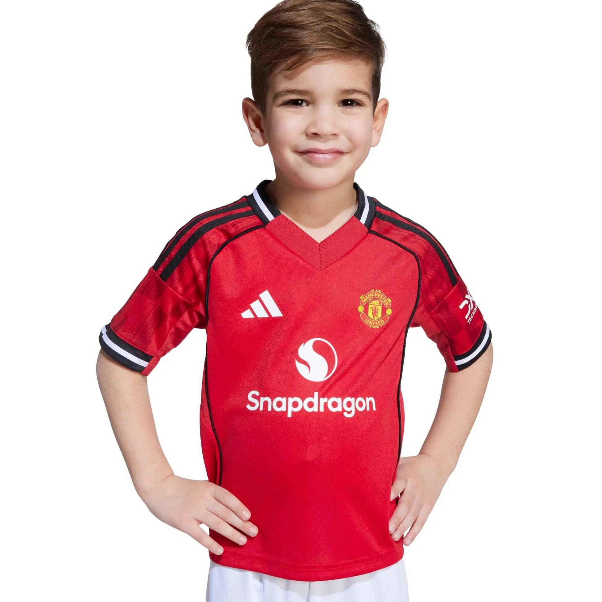 adidas 2025-26 Manchester United Kid's Home Mini Kit (Detail 1)