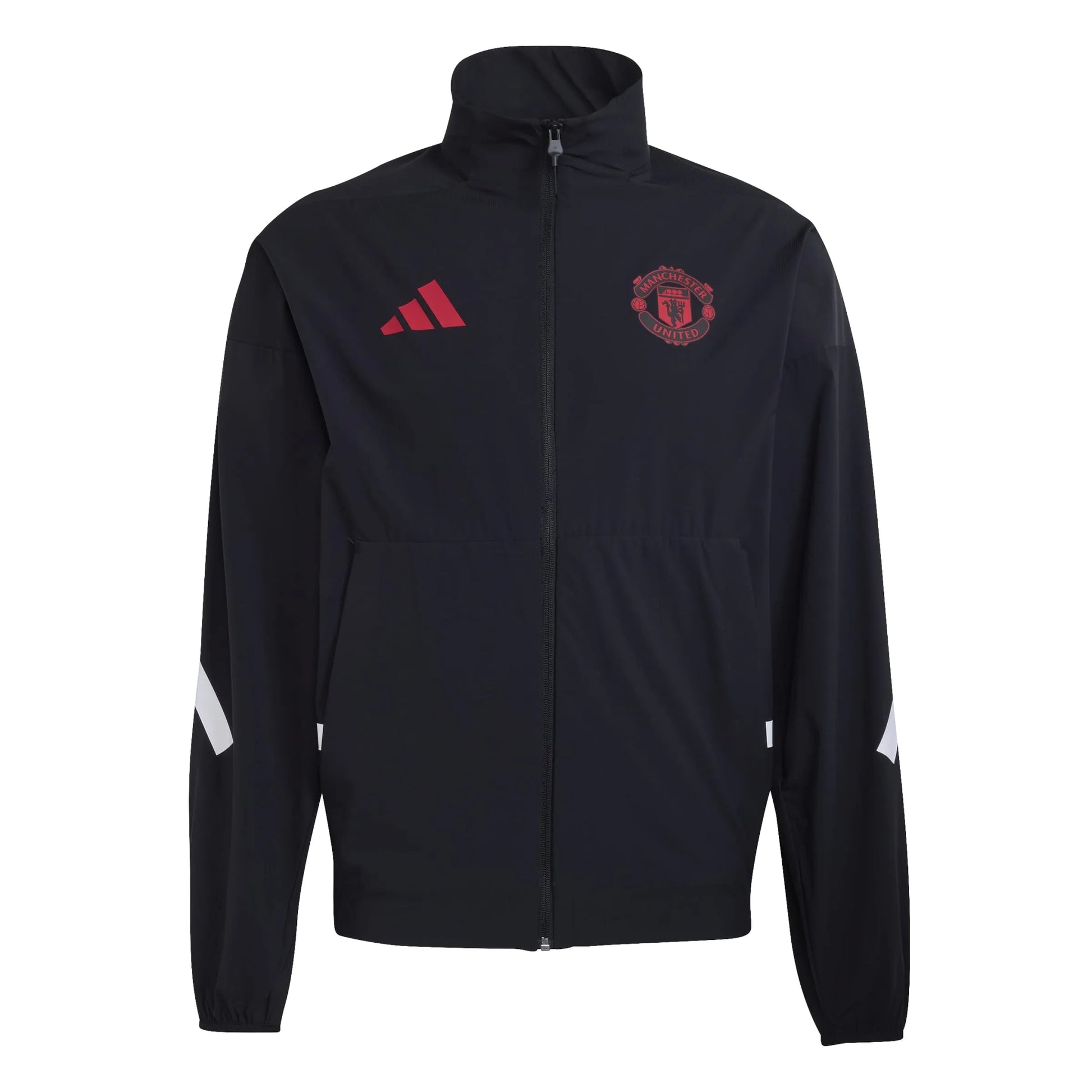 adidas 2025-26 Manchester United Men's Anthem Jacket Black (Front)