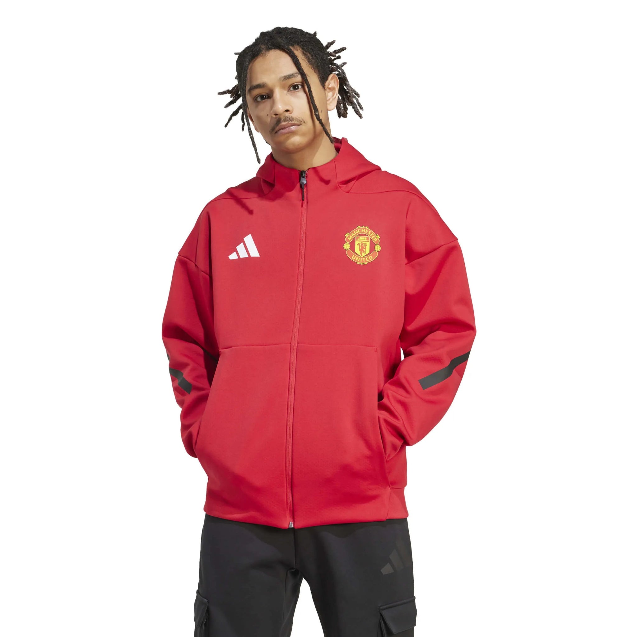 adidas 2025-26 Manchester United Men's Anthem Jacket (Model - Front)