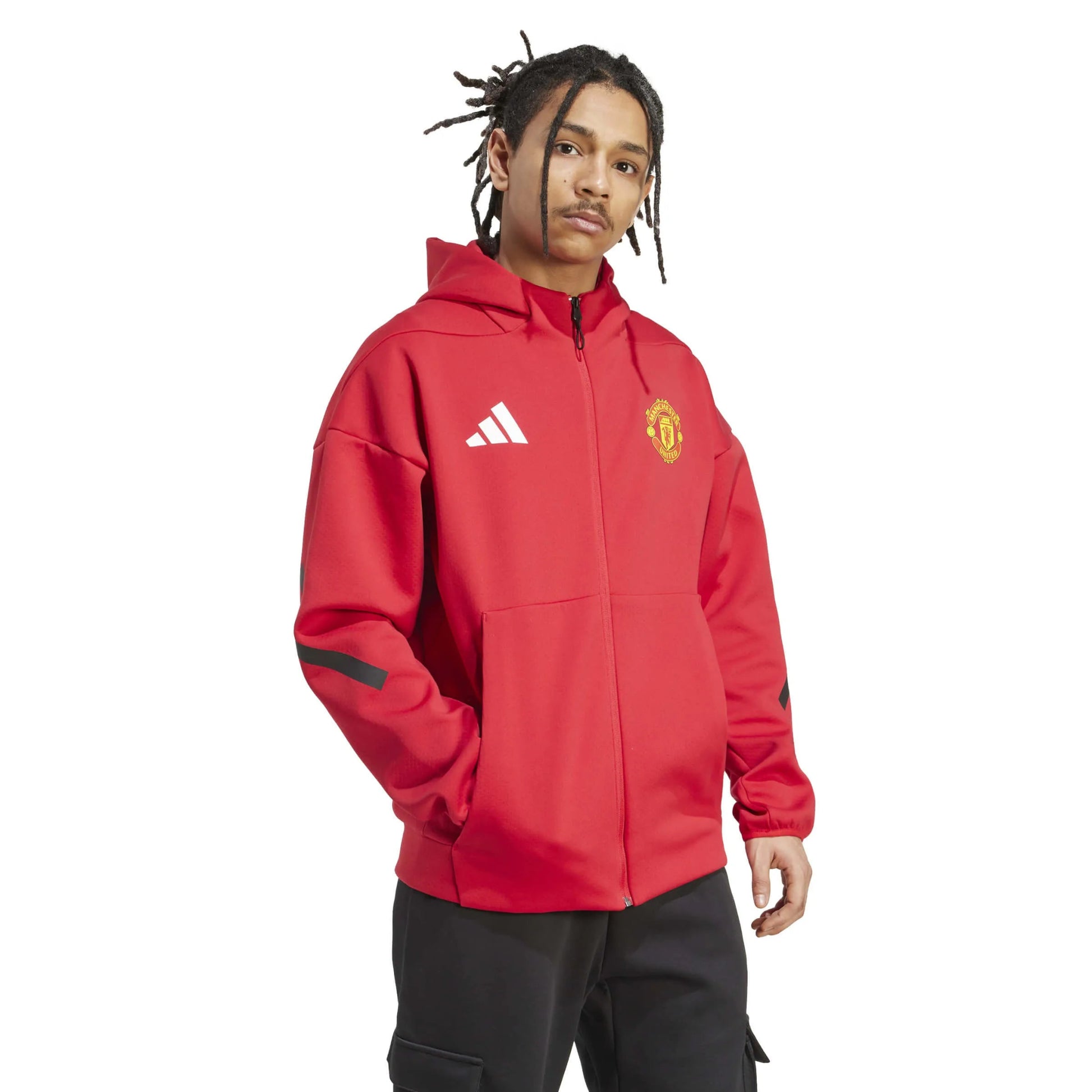 adidas 2025-26 Manchester United Men's Anthem Jacket (Model - Side)