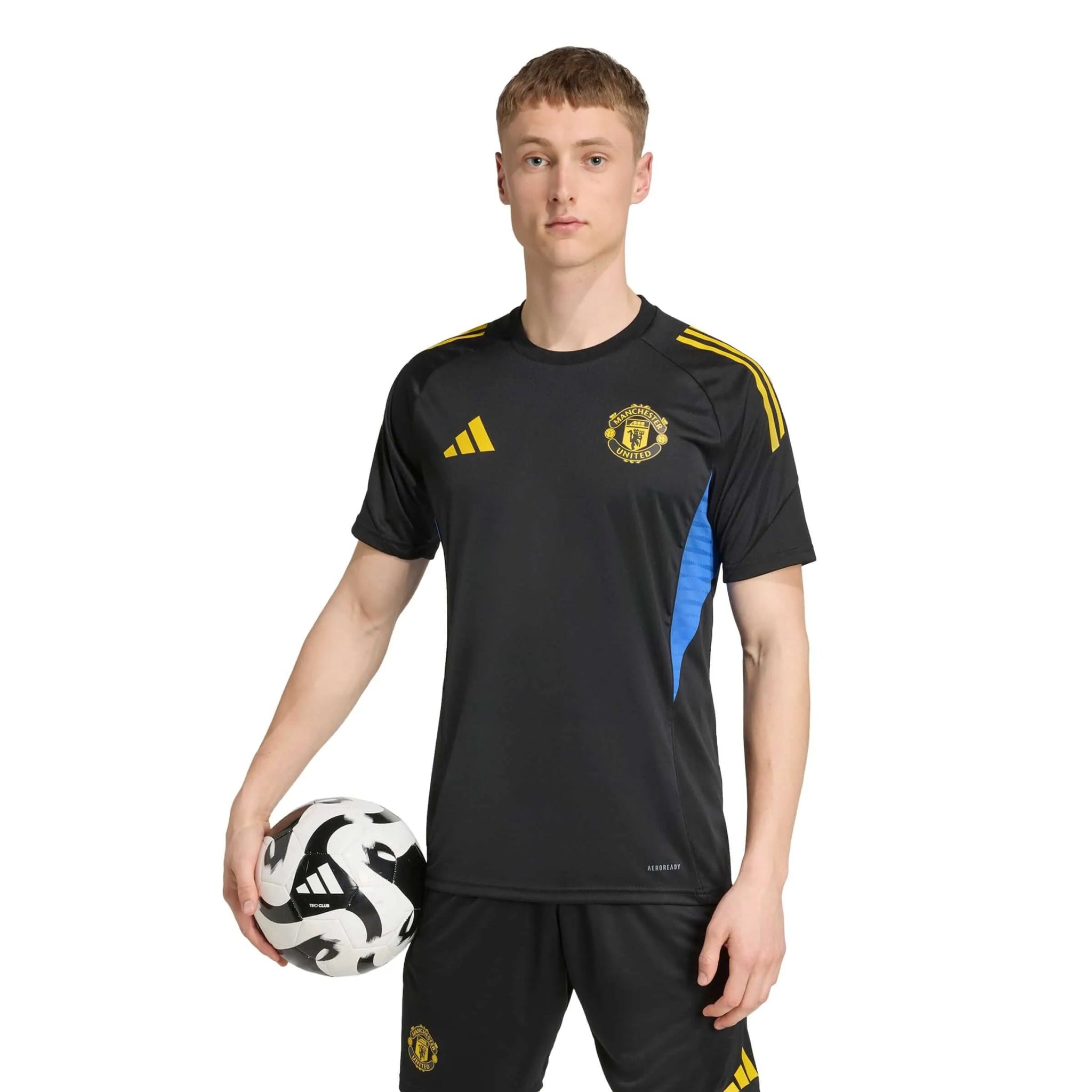 adidas 2025-26 Manchester United Men's EU Training Soccer Jersey (Model - Front)