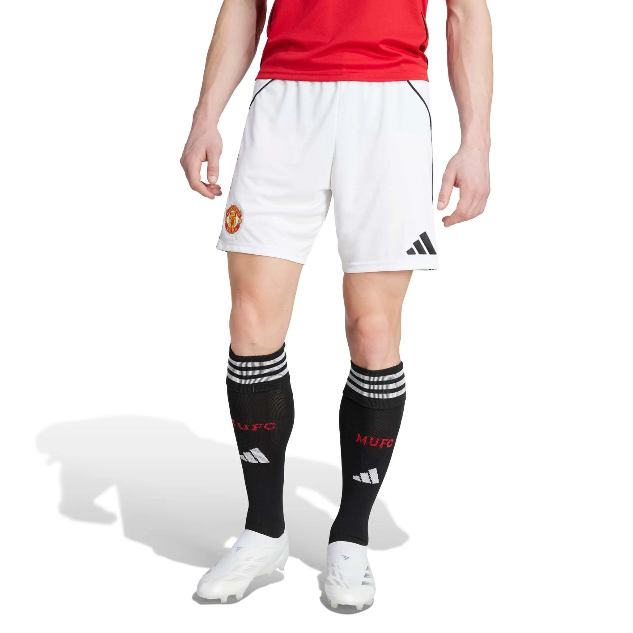 adidas 2025-26 Manchester United Men's Home Shorts (Model - Front)