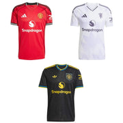 adidas 2025-26 Manchester United Men's Home/Away/Third Jersey Bundle
