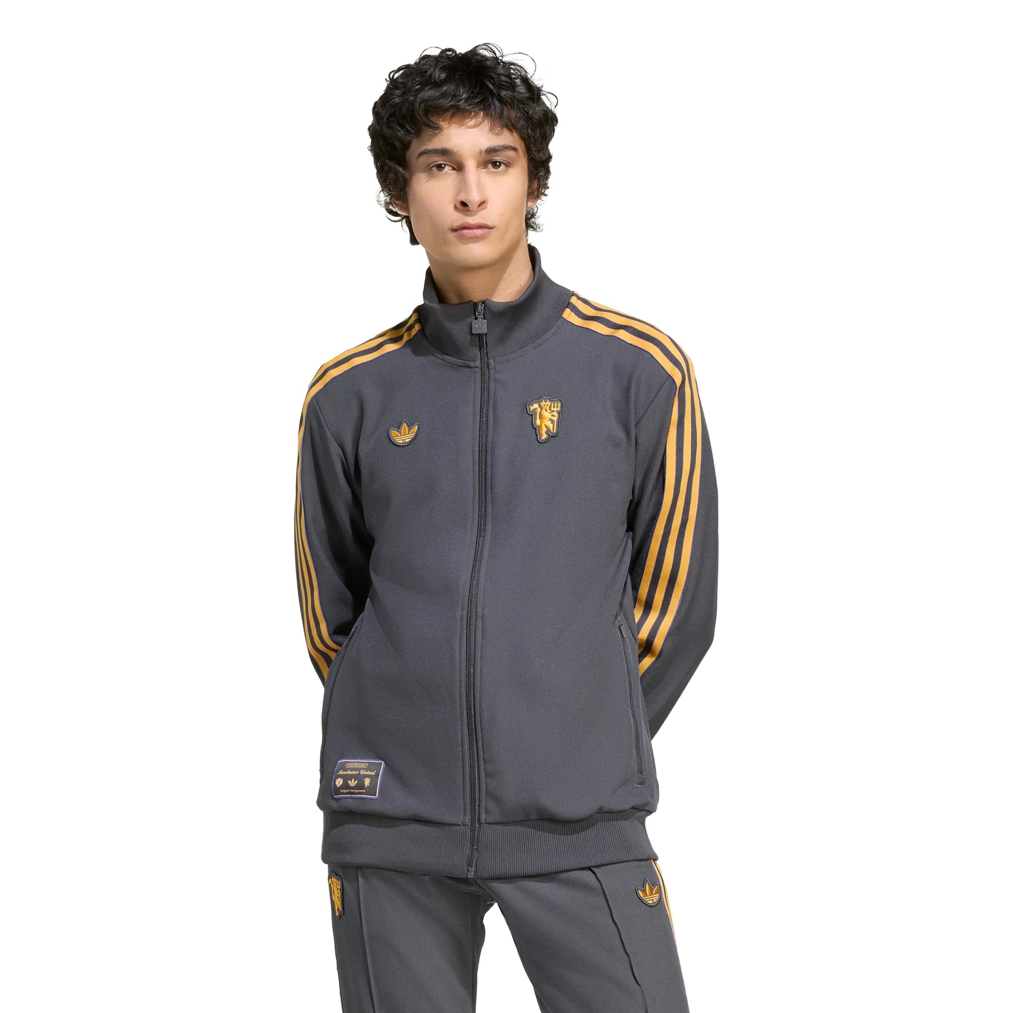adidas 2025-26 Manchester United Men's Icon Track Top (Model - Front)