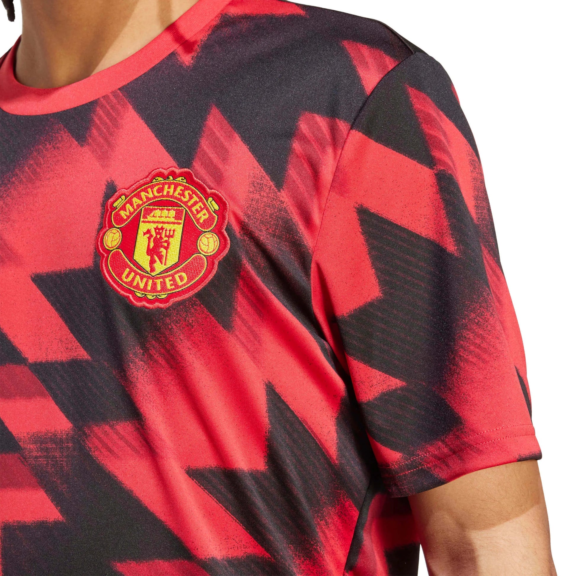 adidas 2025-26 Manchester United Men's Pre-Match Soccer Jersey (Detail 1)
