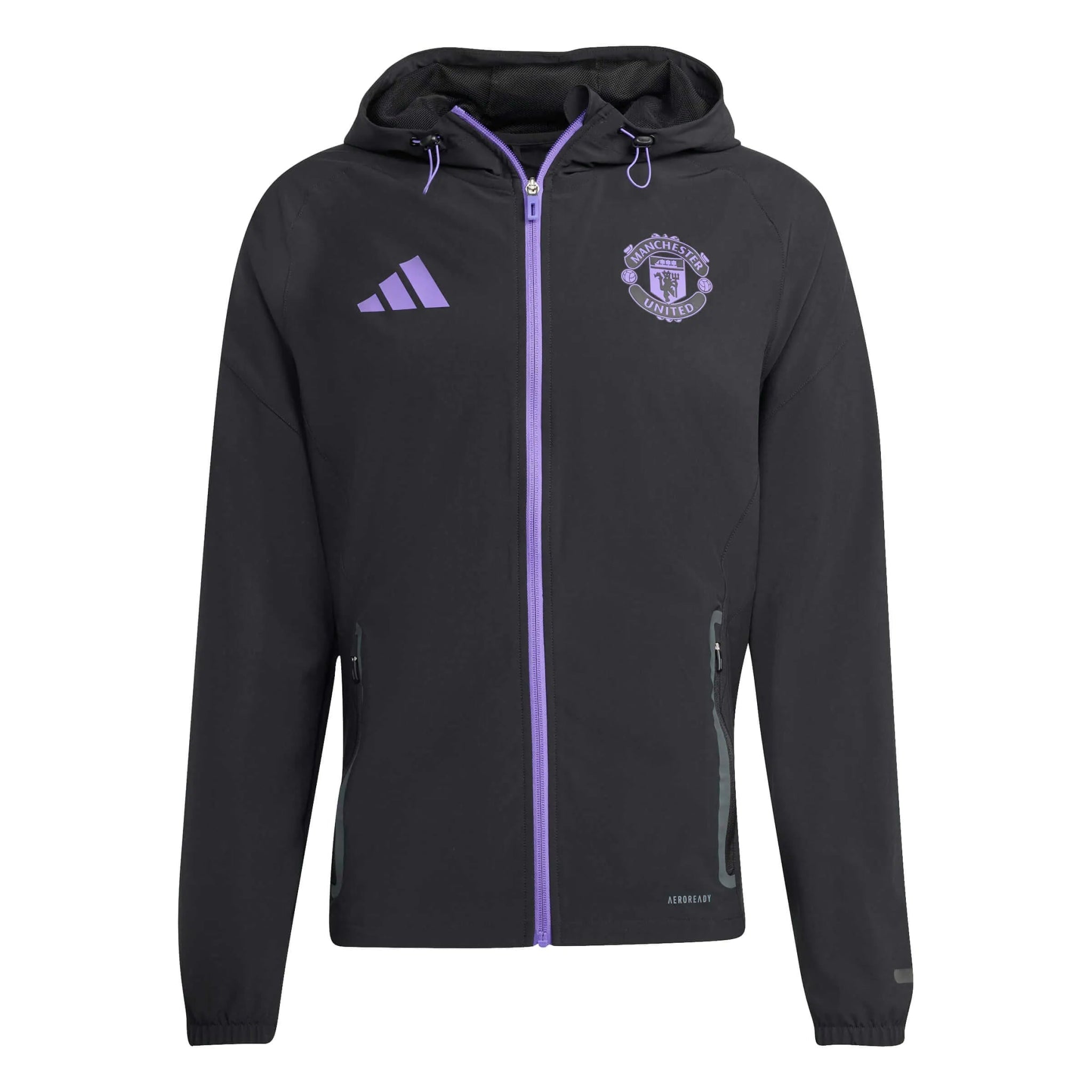 adidas 2025-26 Manchester United Men's Tiro 25 Competition Vis Tech Travel Jacket (Front)