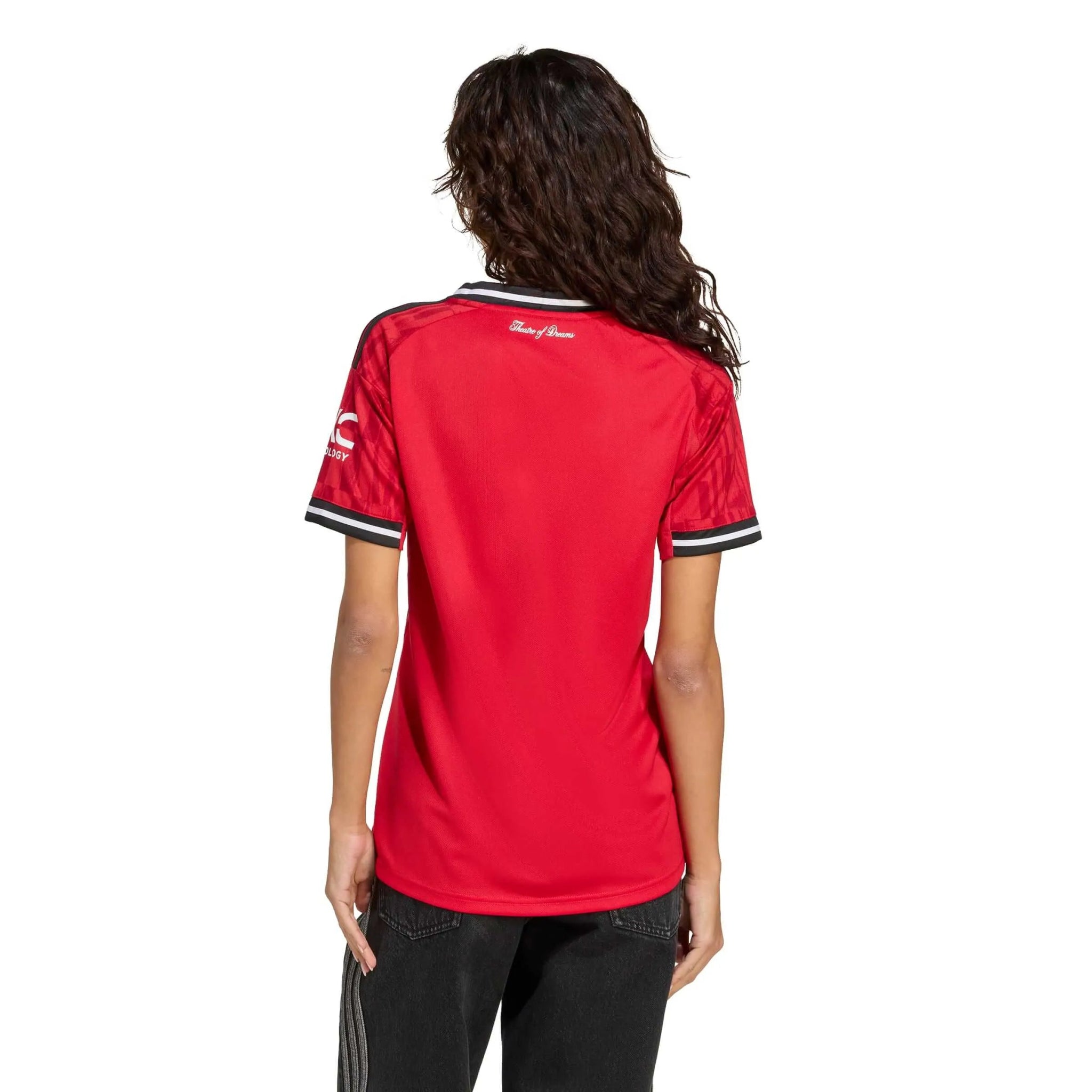 adidas 2025-26 Manchester United Women's Stadium Home Soccer Jersey (Model - Back)