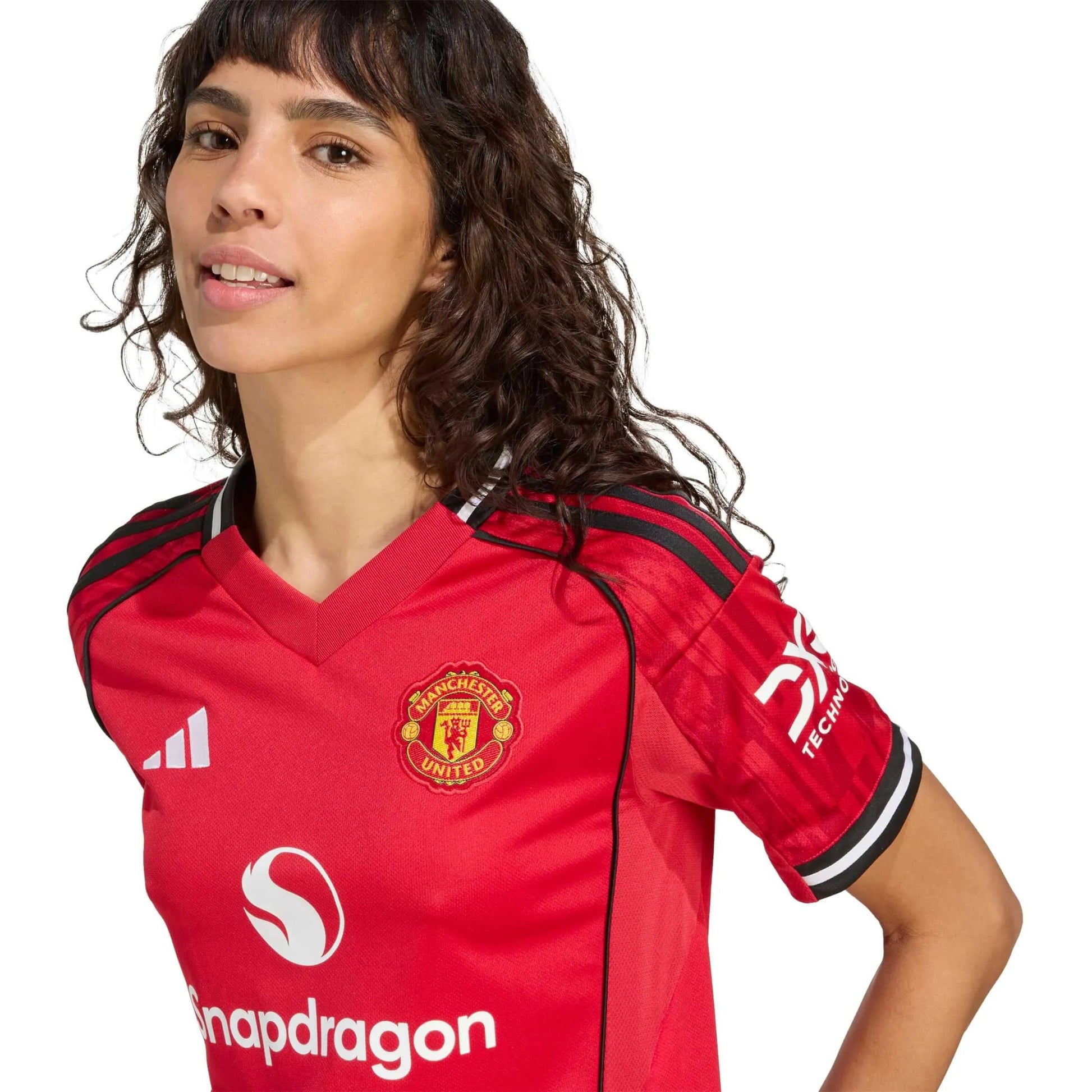 adidas 2025-26 Manchester United Women's Stadium Home Soccer Jersey (Detail 1)