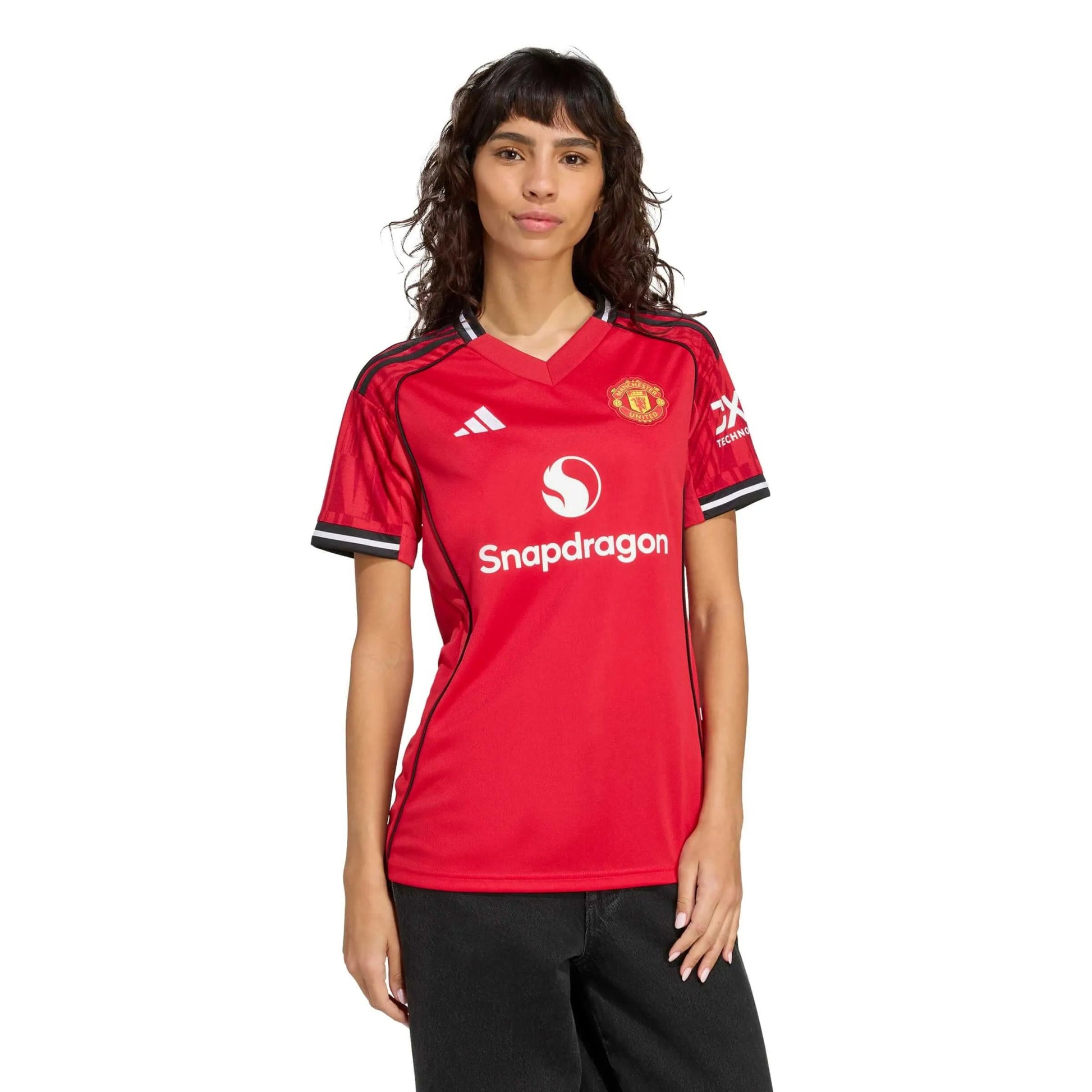 adidas 2025-26 Manchester United Women's Stadium Home Soccer Jersey (Model - Front)