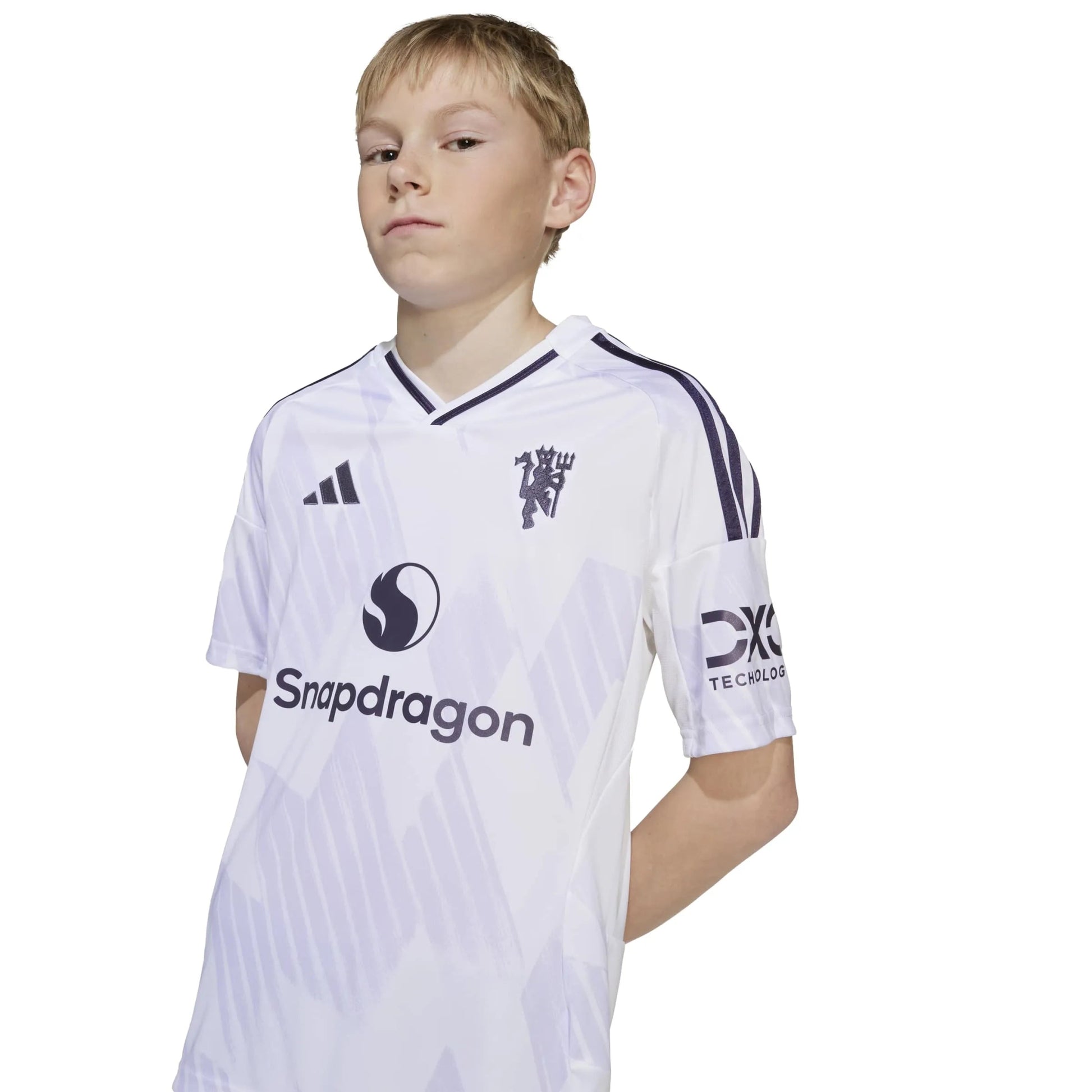 adidas 2025-26 Manchester United Youth Stadium Away Soccer Jersey (Detail 1)