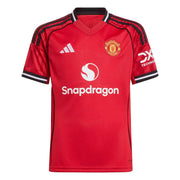adidas 2025-26 Manchester United Youth Stadium Home Soccer Jersey