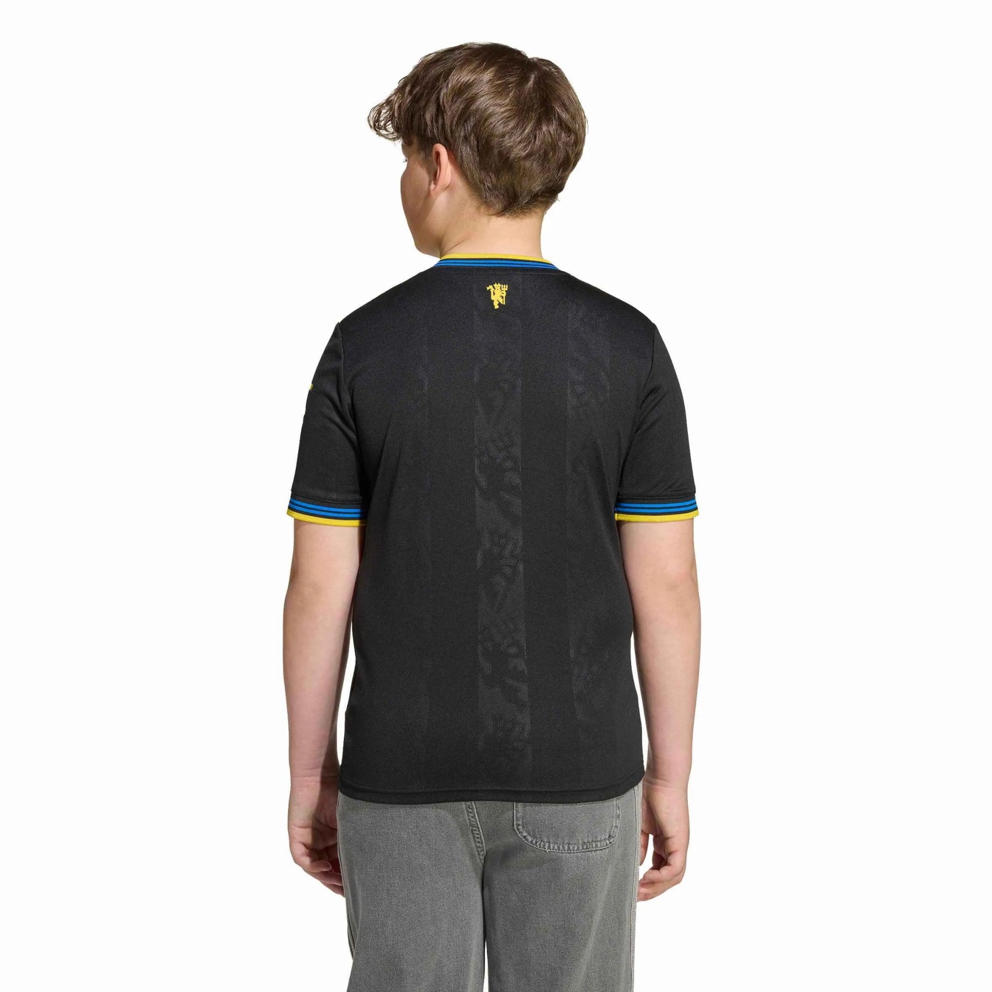 adidas 2025-26 Manchester United Youth Third Soccer Jersey (Model - Back)