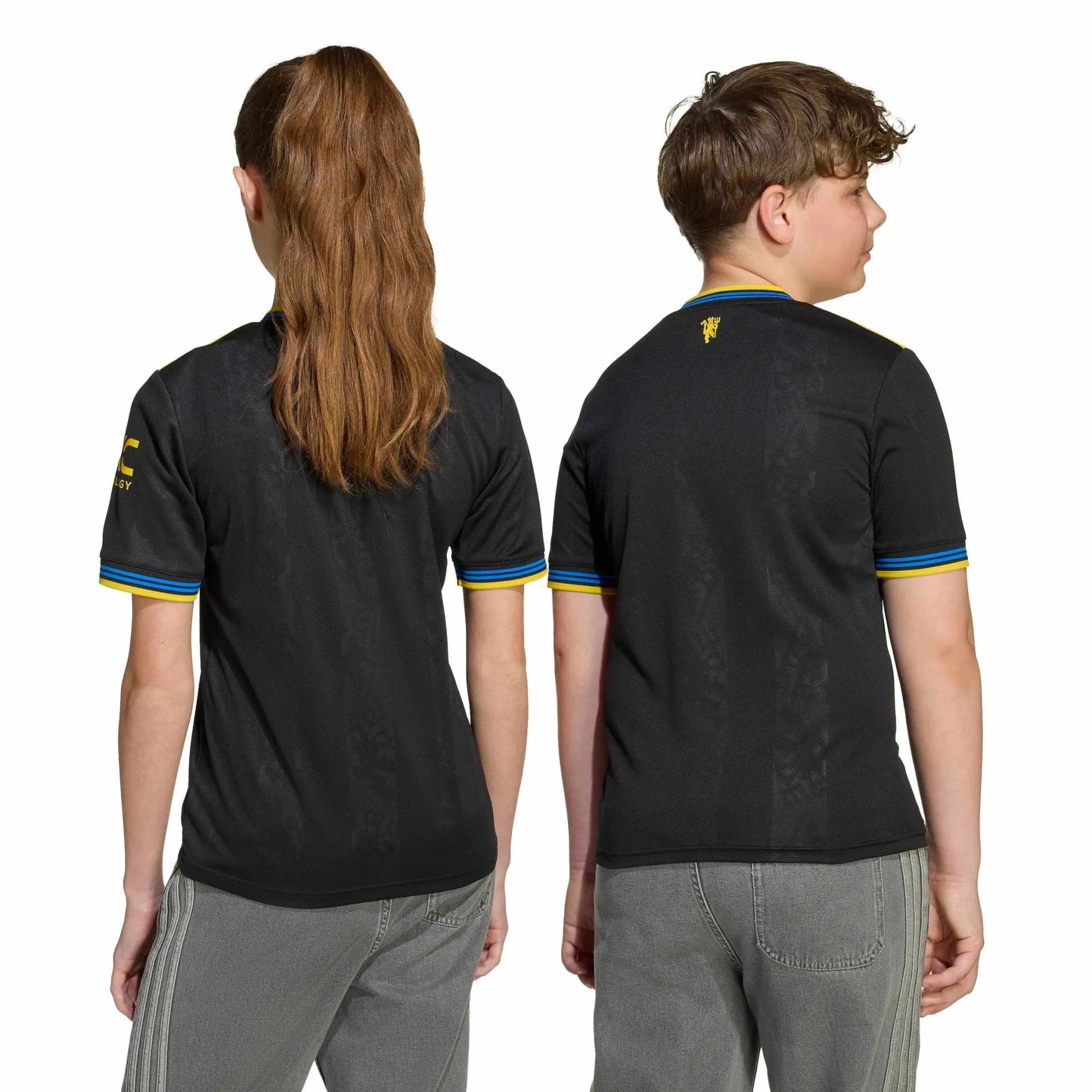adidas 2025-26 Manchester United Youth Third Soccer Jersey (Models - Back)