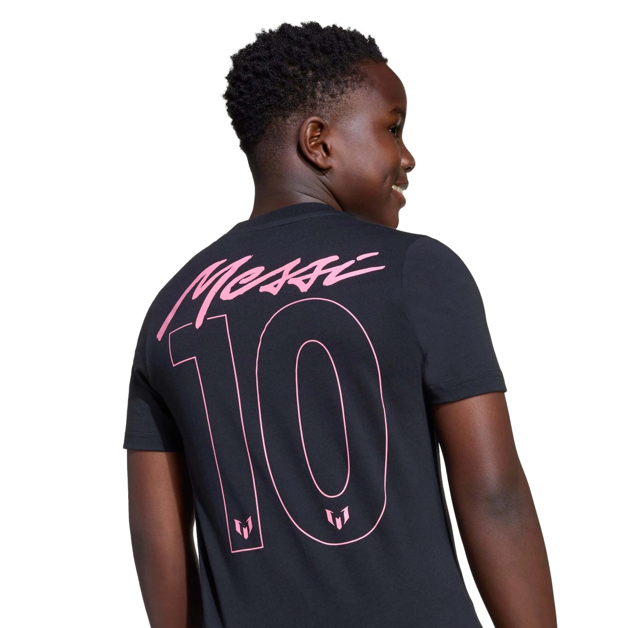 adidas 2025-26 Messi Youth Name And Number Graphic Tee Black (Detail 2)