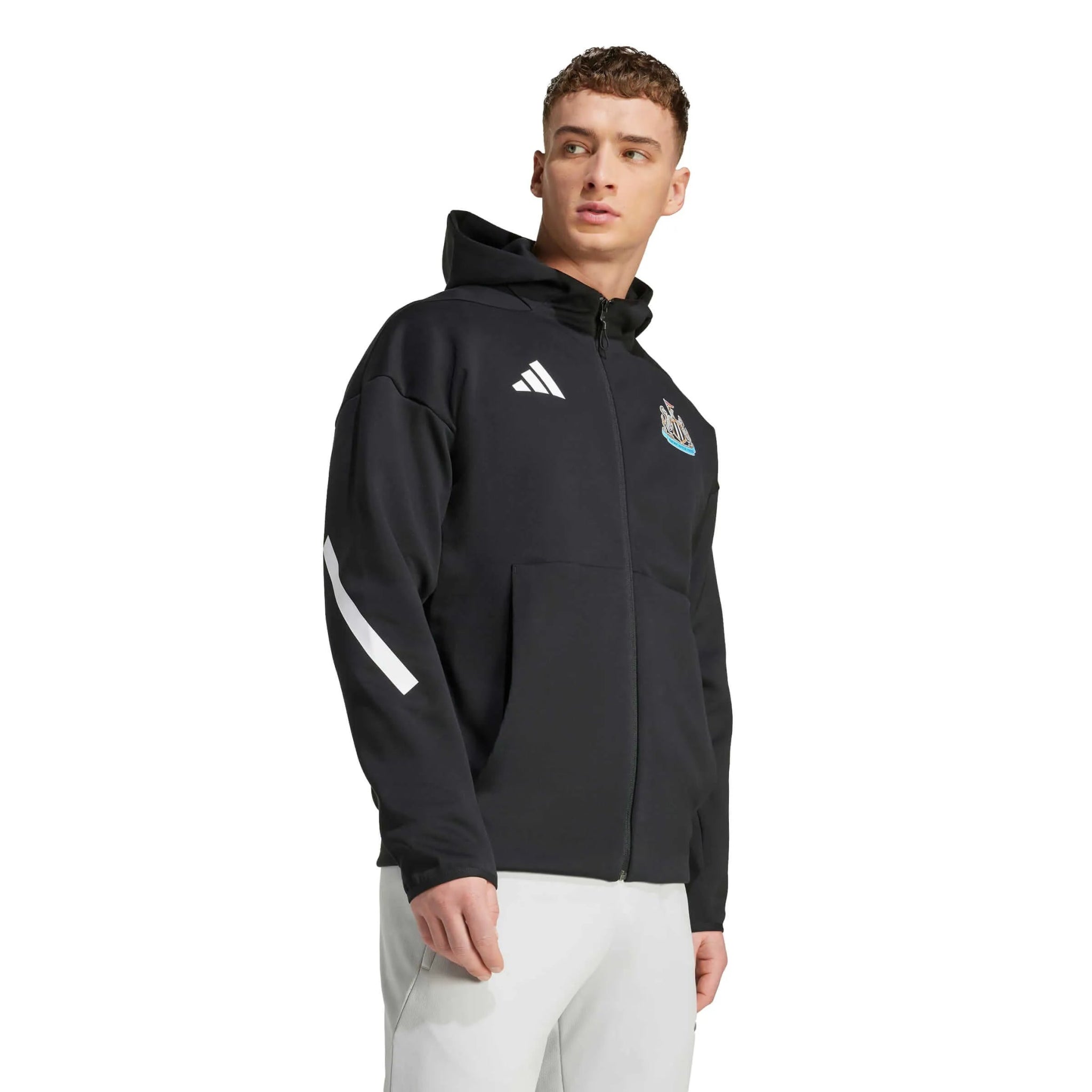 adidas 2025-26 Newcastle Men's Anthem Jacket (Model - Side)