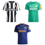 adidas 2025-26 Newcastle Men's Home/Away/Third Jersey Bundle