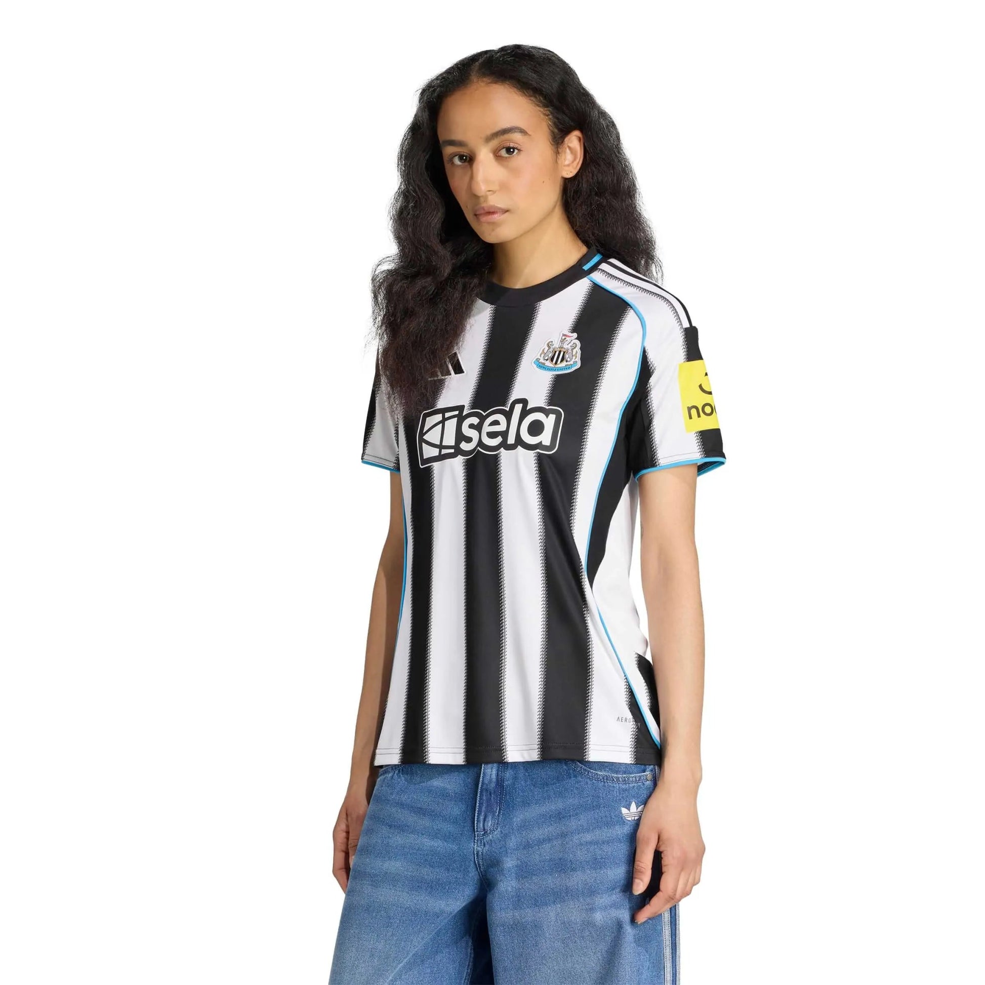 adidas 2025-26 Newcastle Women's Stadium Home Soccer Jersey (Model - Front)