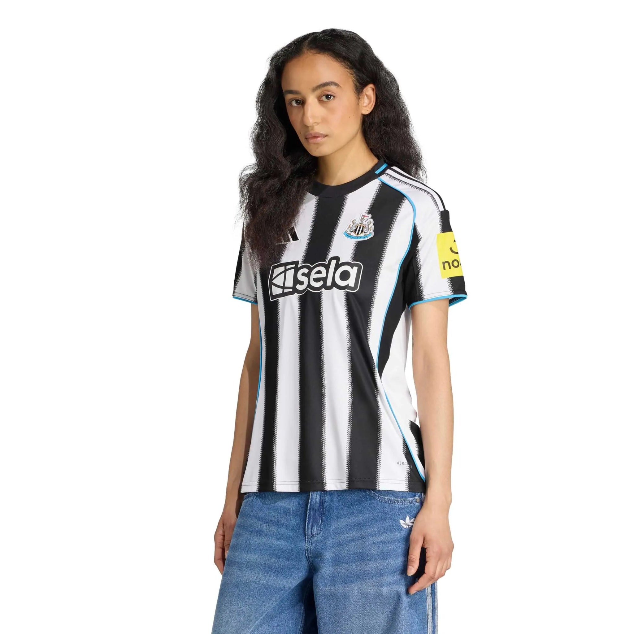 adidas 2025-26 Newcastle Women's Stadium Home Soccer Jersey (Model - Front)
