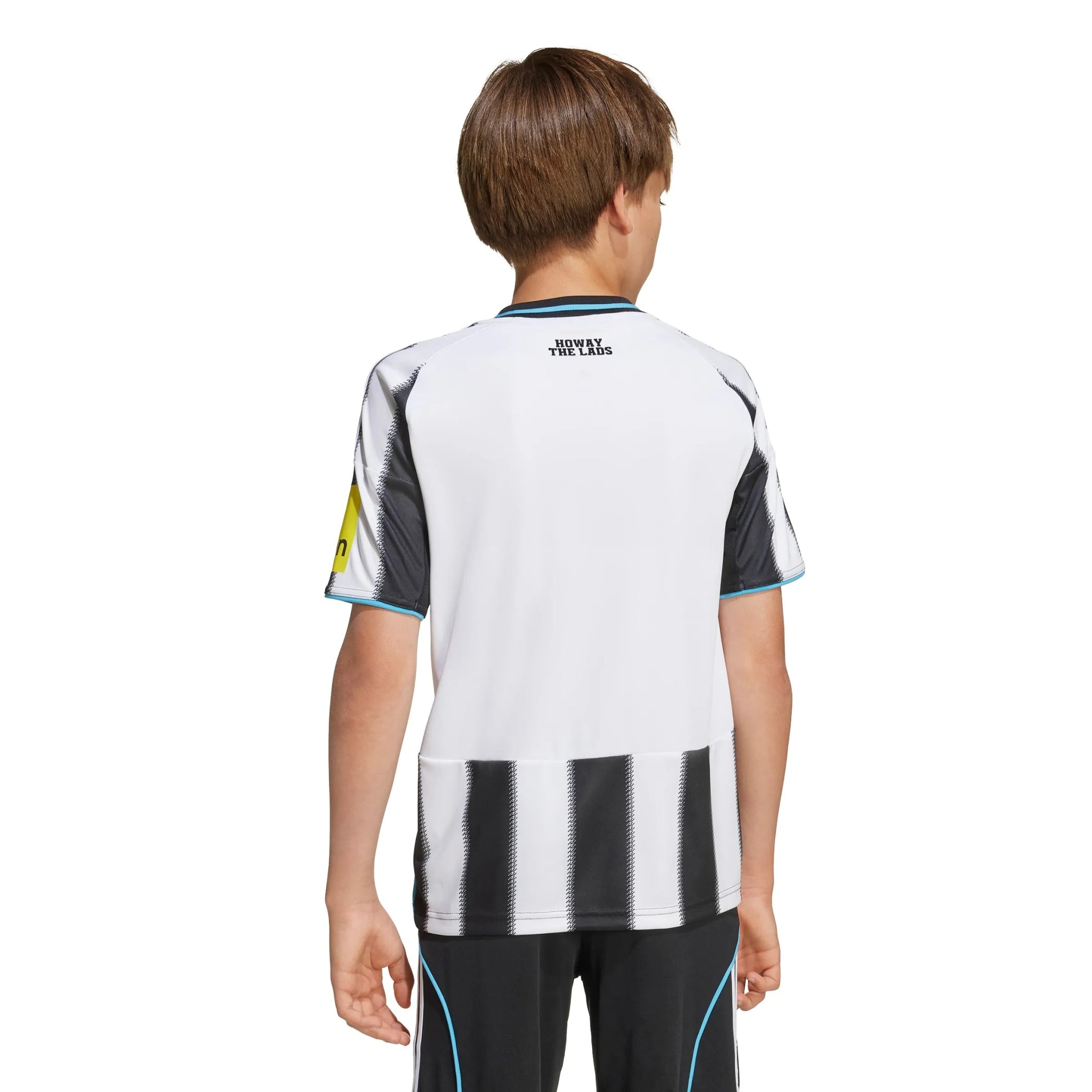 adidas 2025-26 Newcastle Youth Stadium Home Soccer Jersey (Model - Back)