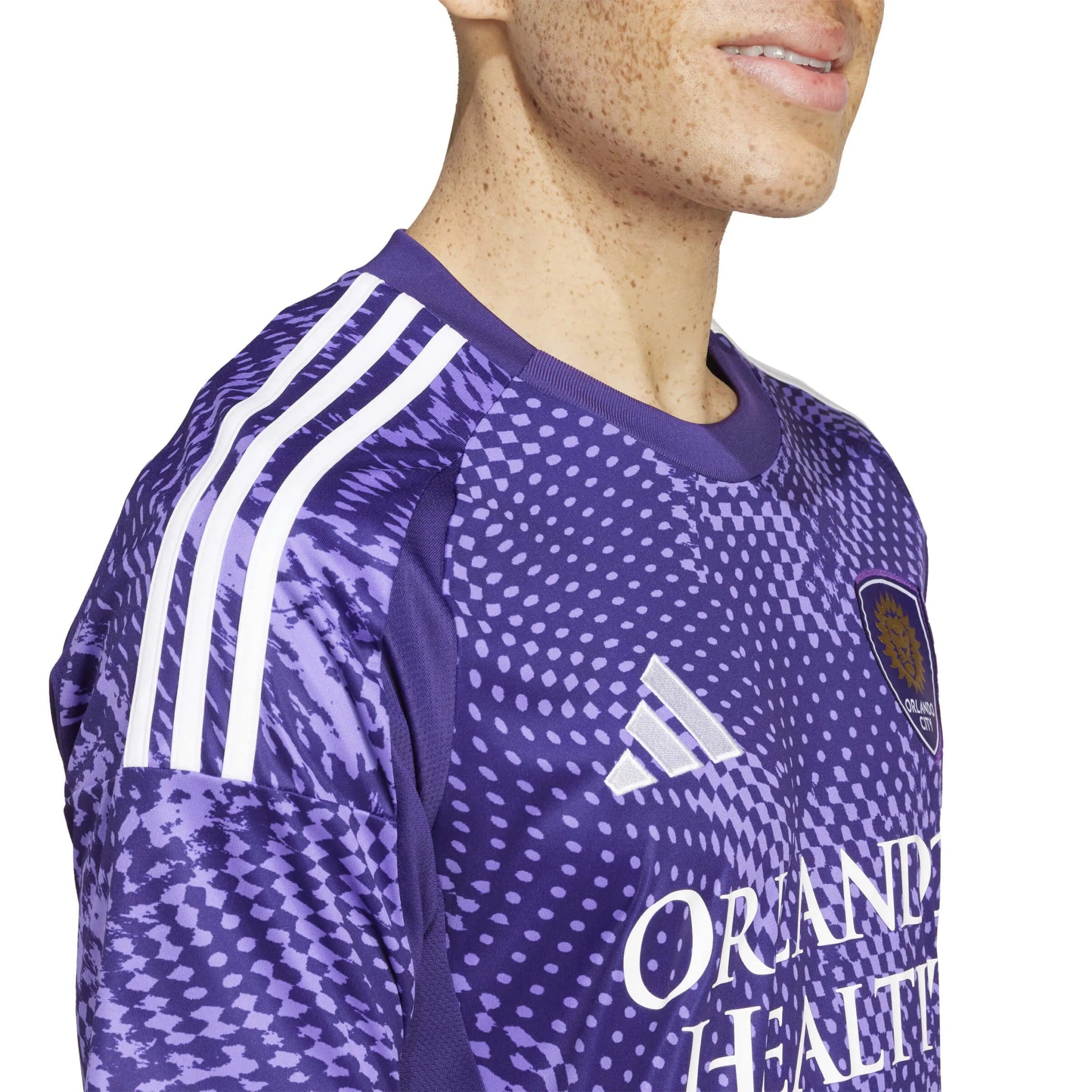 adidas 2025-26 Orlando City Men's Stadium Home Soccer Jersey (Detail 1)