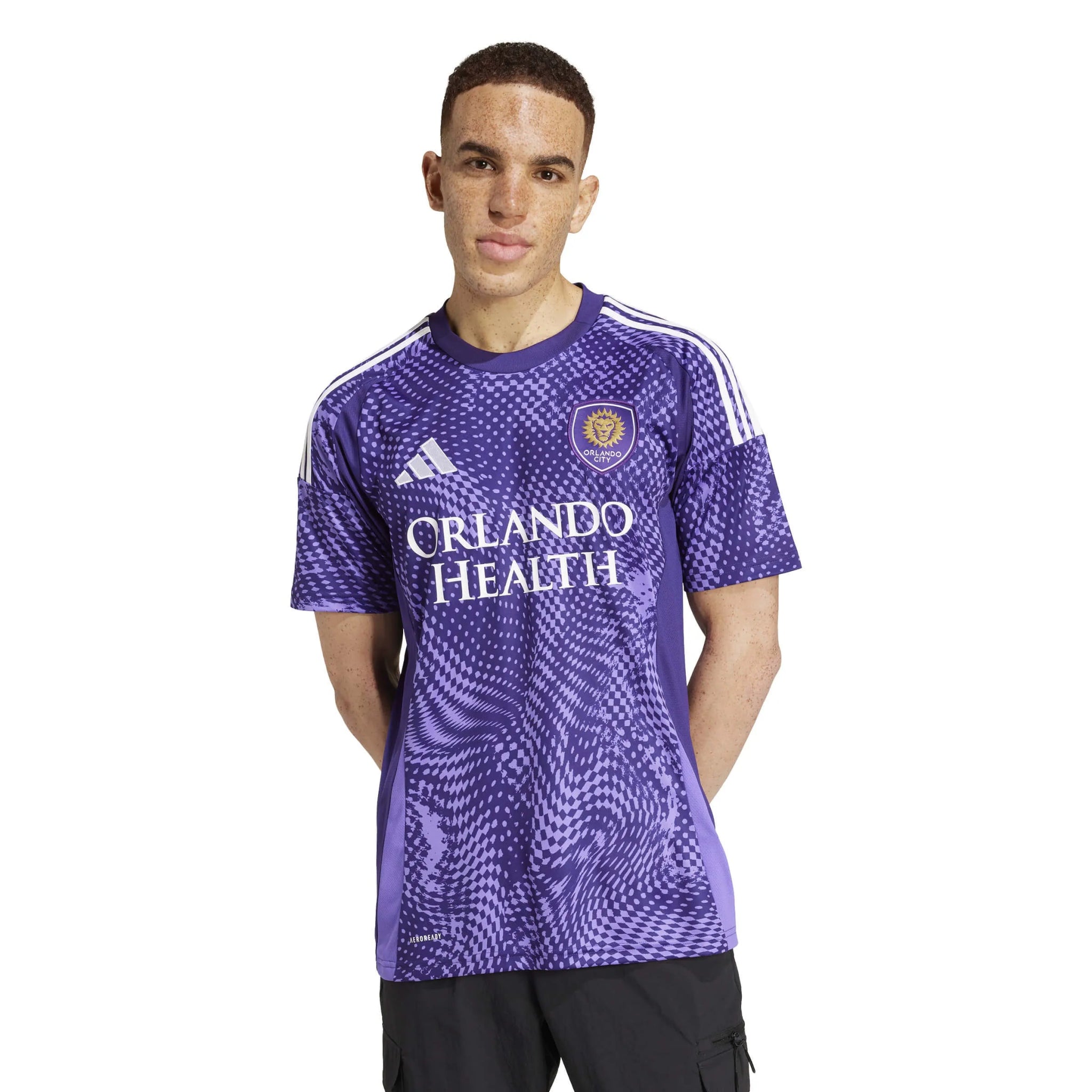 adidas 2025-26 Orlando City Men's Stadium Home Soccer Jersey (Model - Front)