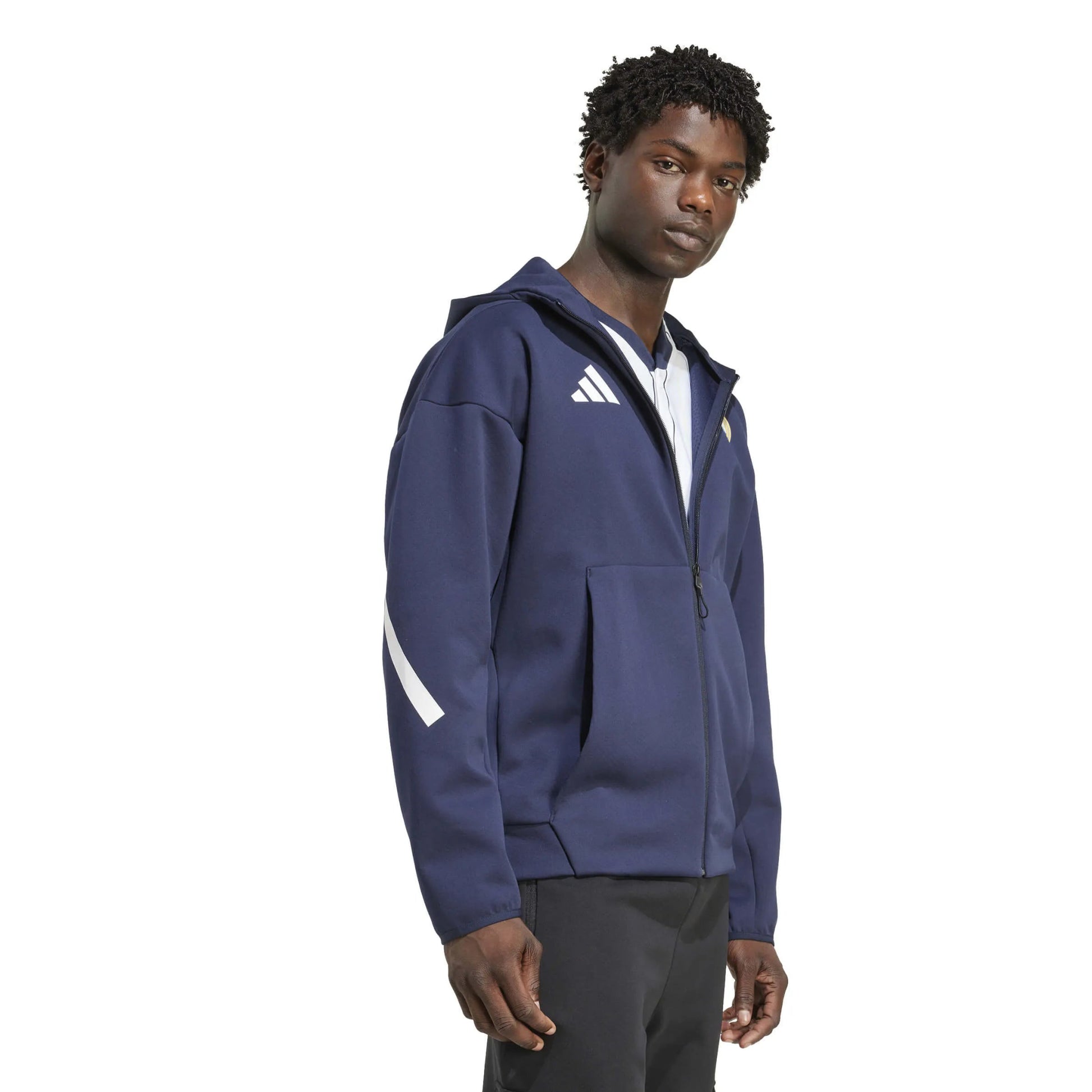 adidas 2025-26 Real Madrid Men's Anthem Jacket (Model - Side)