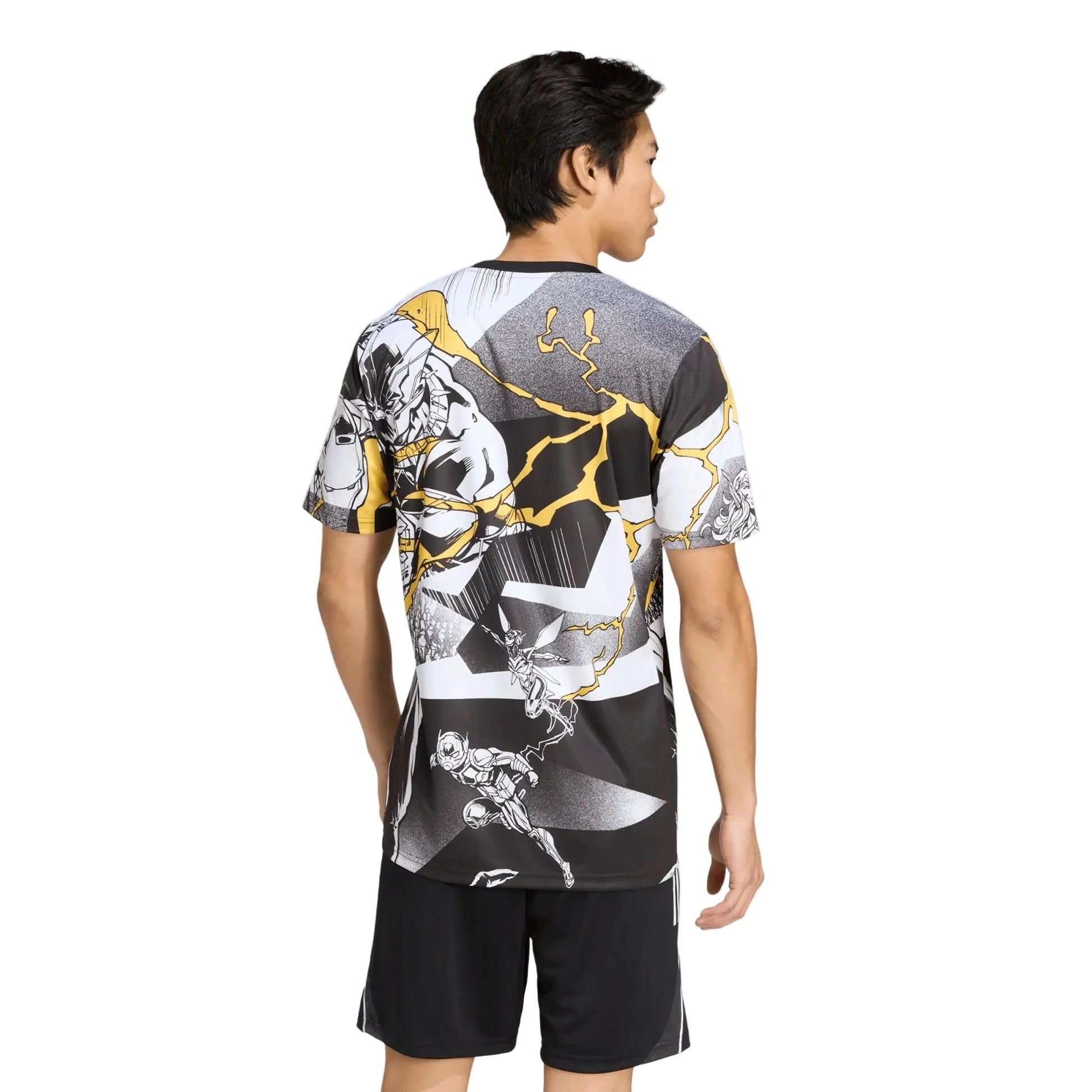 adidas 2025-26 Real Madrid Men's Avengers Pre-Match Soccer Jersey (Model - Back)