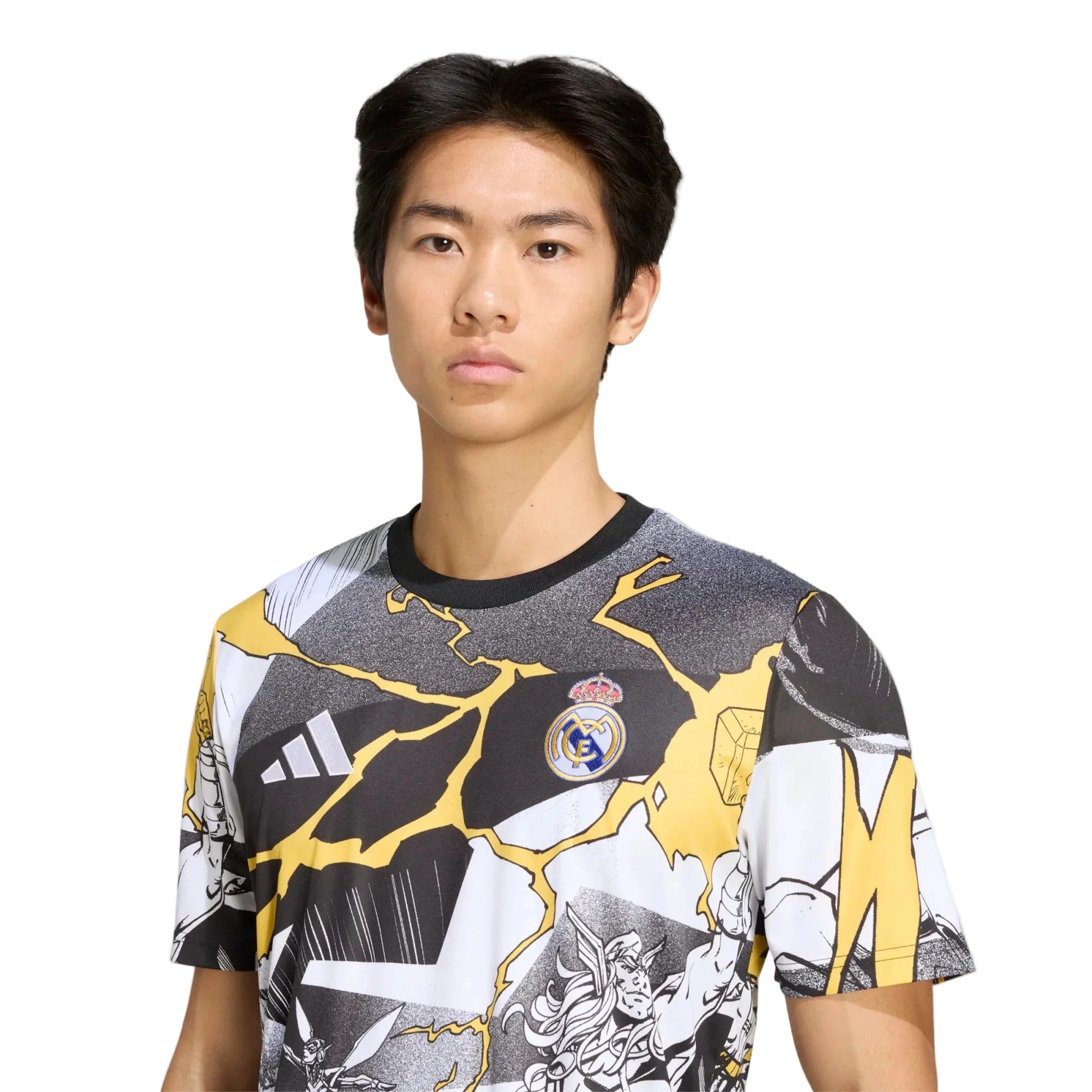 adidas 2025-26 Real Madrid Men's Avengers Pre-Match Soccer Jersey (Detail 1)