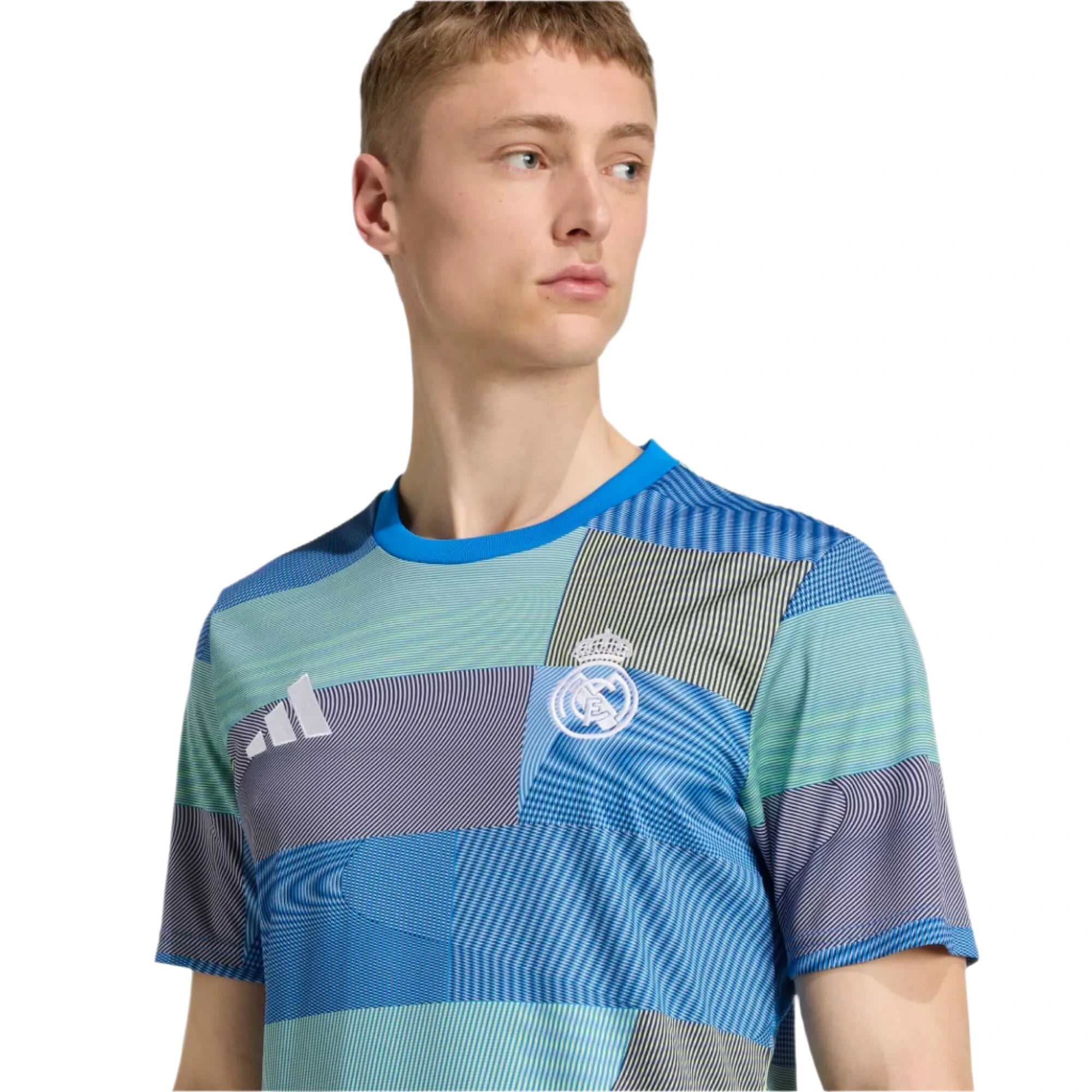 adidas 2025-26 Real Madrid Men's Pre-Match Soccer Jersey (Detail 1)