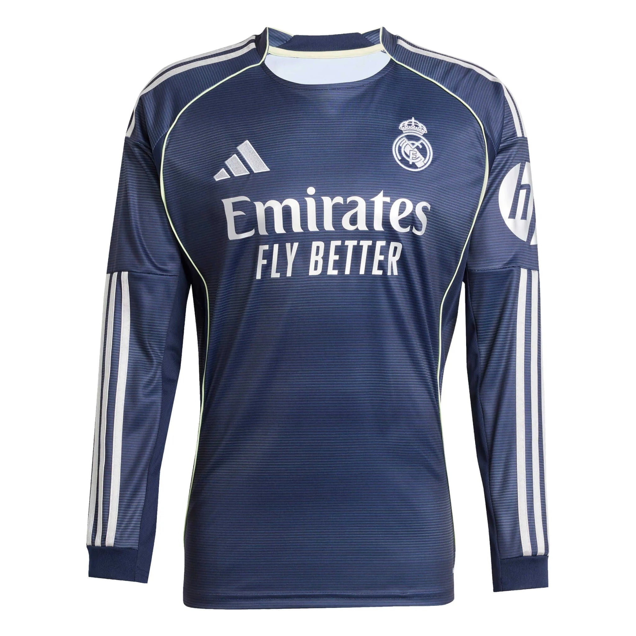 adidas 2025-26 Real Madrid Men's Away Long-Sleeve Soccer Jersey (Front)
