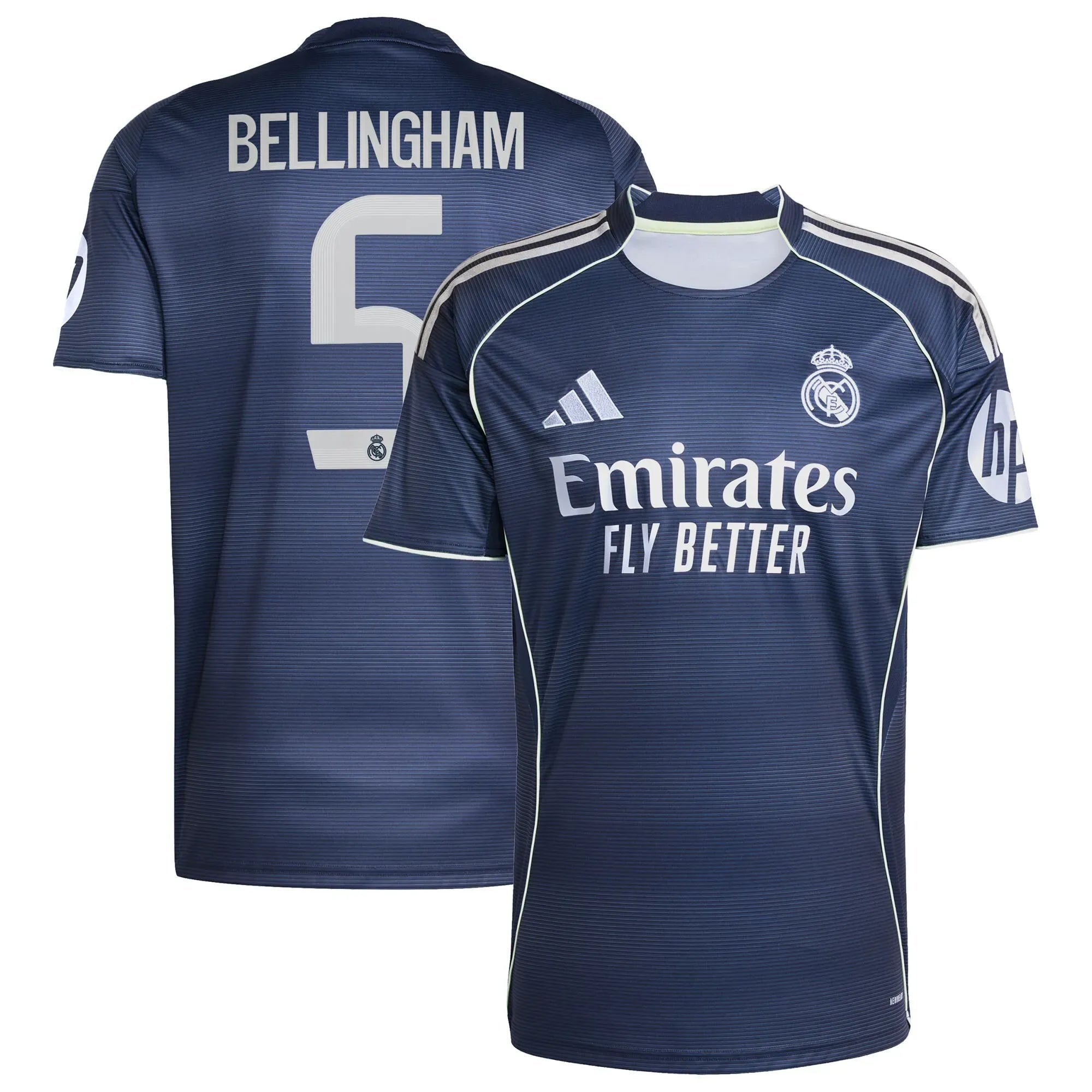adidas 2025-26 Real Madrid Men's Stadium Away Soccer Jersey (Bellingham)