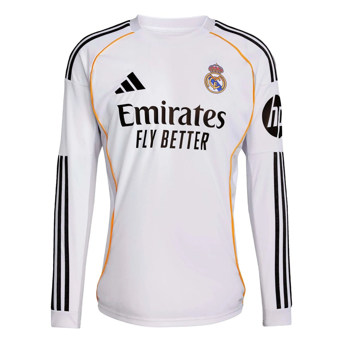 adidas 2025-26 Real Madrid Men's Stadium Home Long-Sleeve Soccer