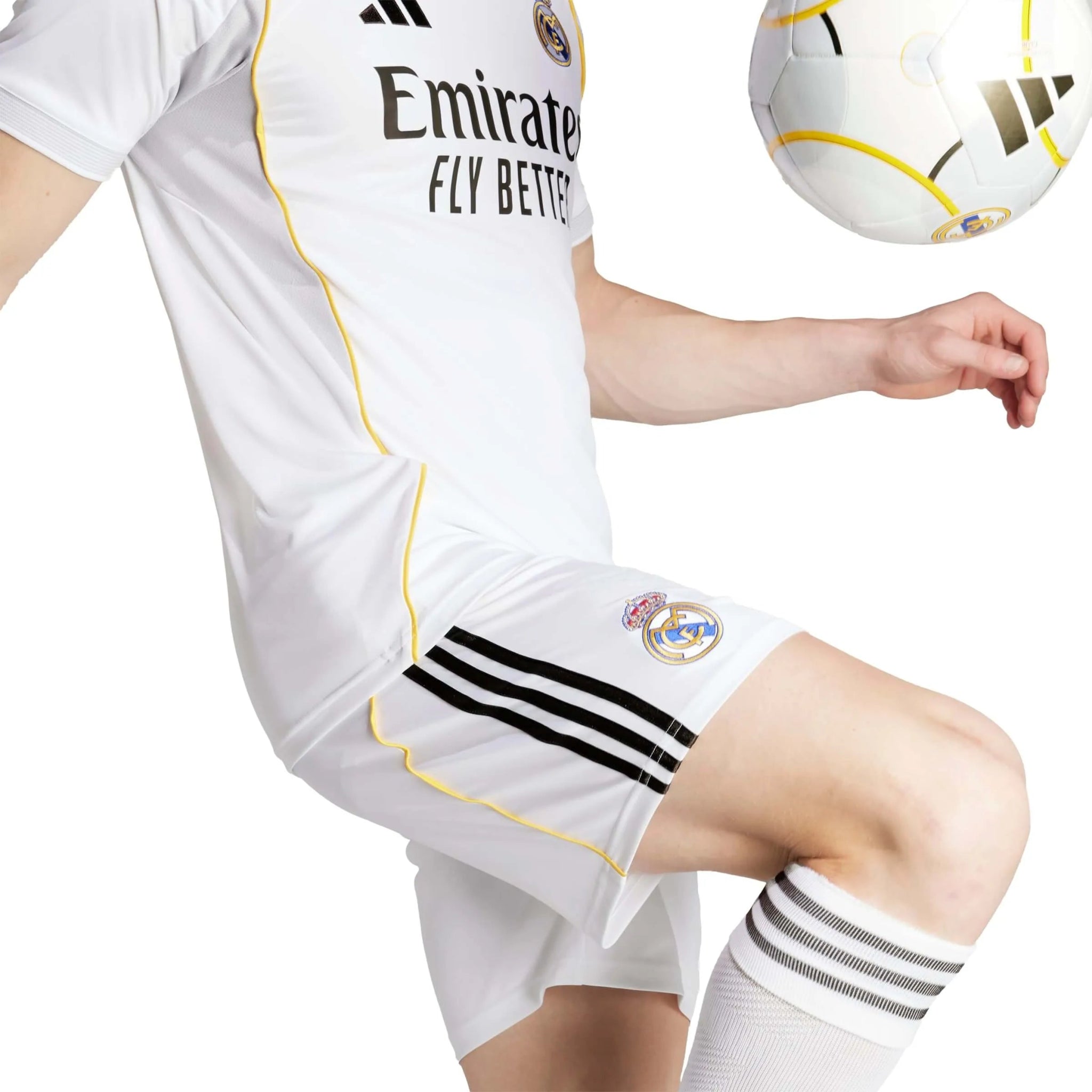 adidas 2025-26 Real Madrid Men's Stadium Home Shorts (Detail 2)