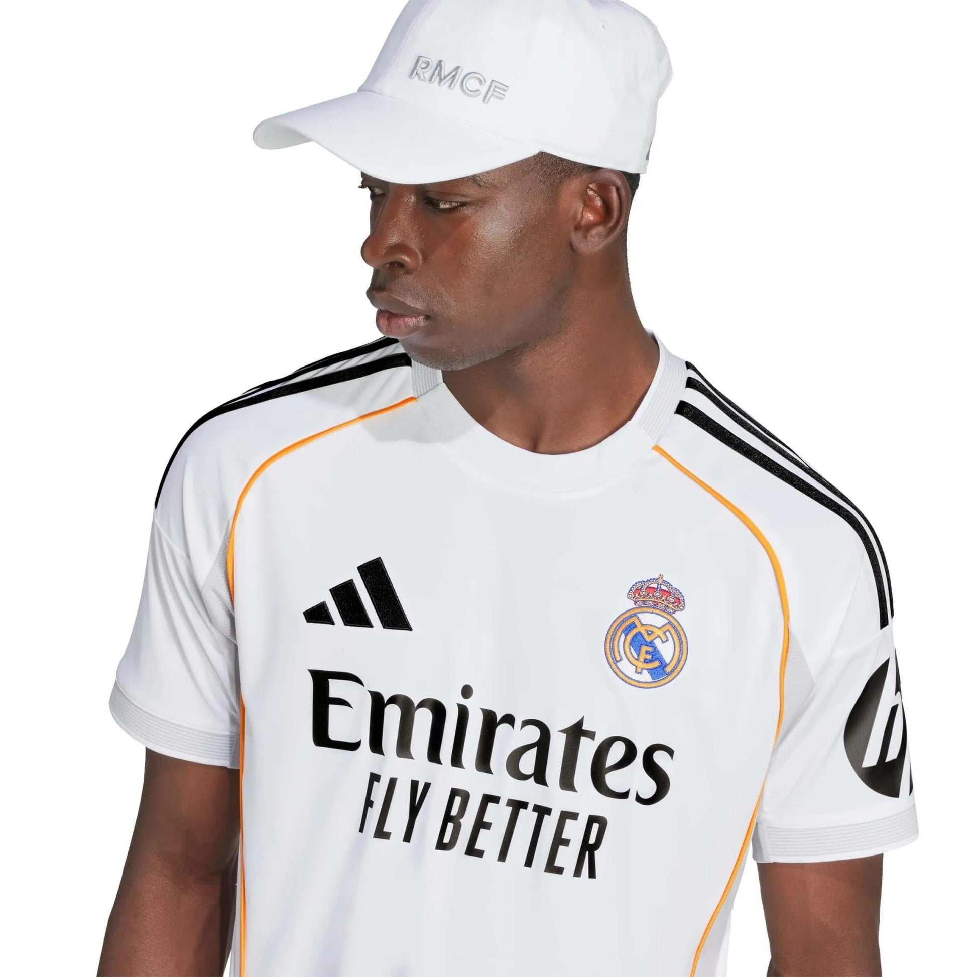 adidas 2025-26 Real Madrid Men's Stadium Home Soccer Jersey (Detail 1)
