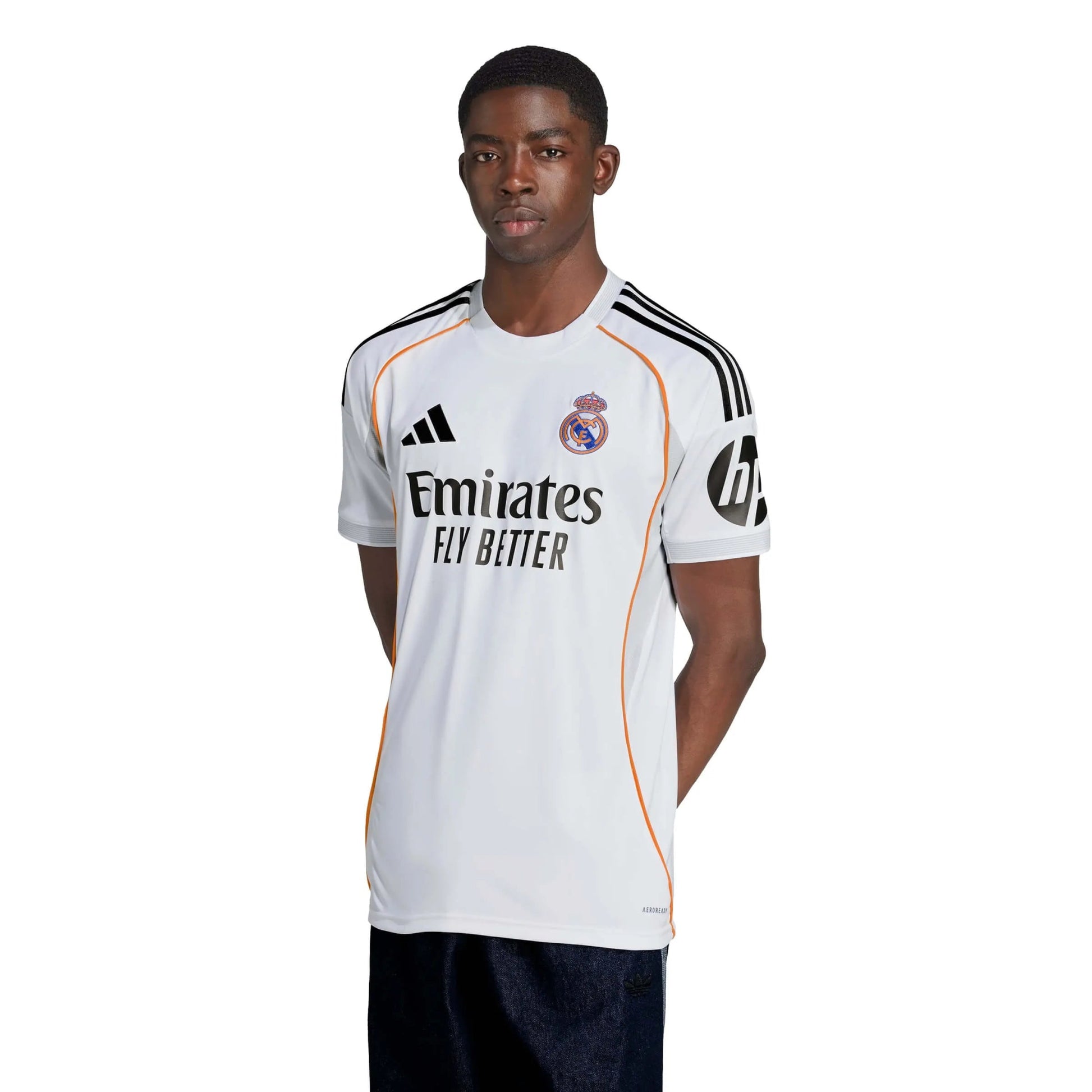 adidas 2025-26 Real Madrid Men's Stadium Home Soccer Jersey (Model - Front)
