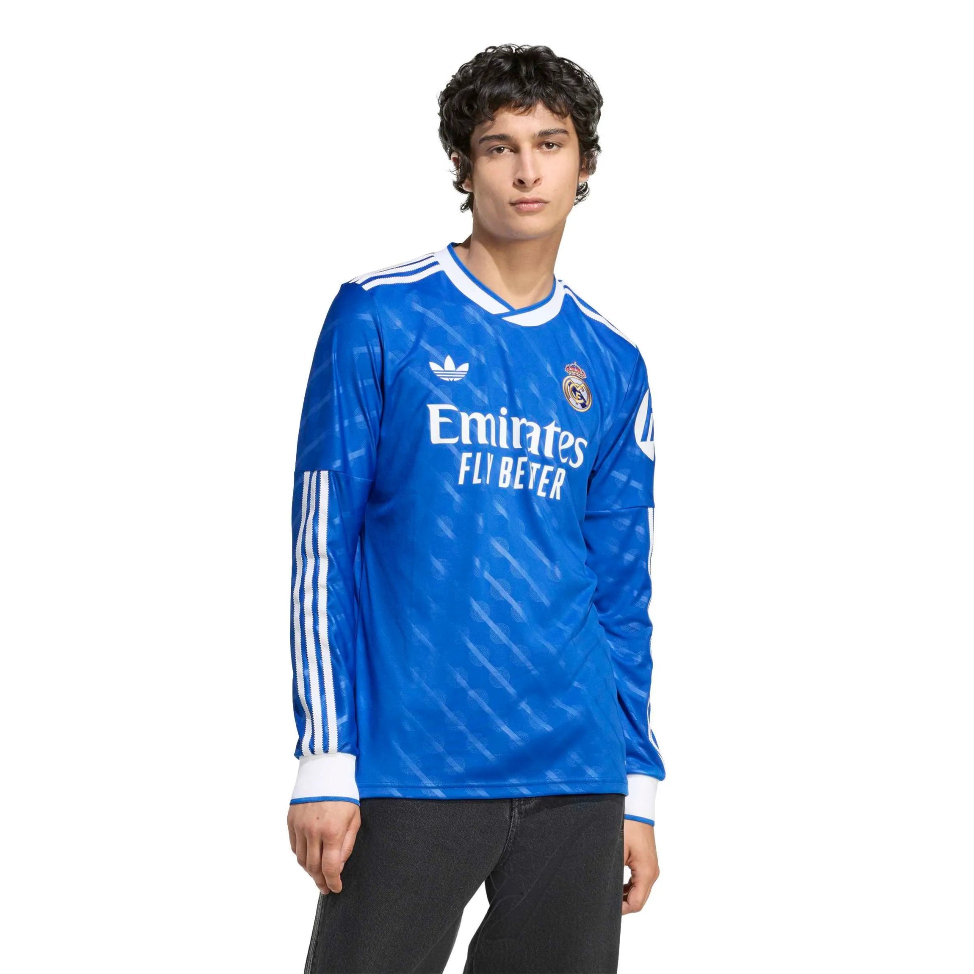 adidas 2025-26 Real Madrid Men's Stadium Third Long-Sleeve Soccer Jersey (Model - Front)