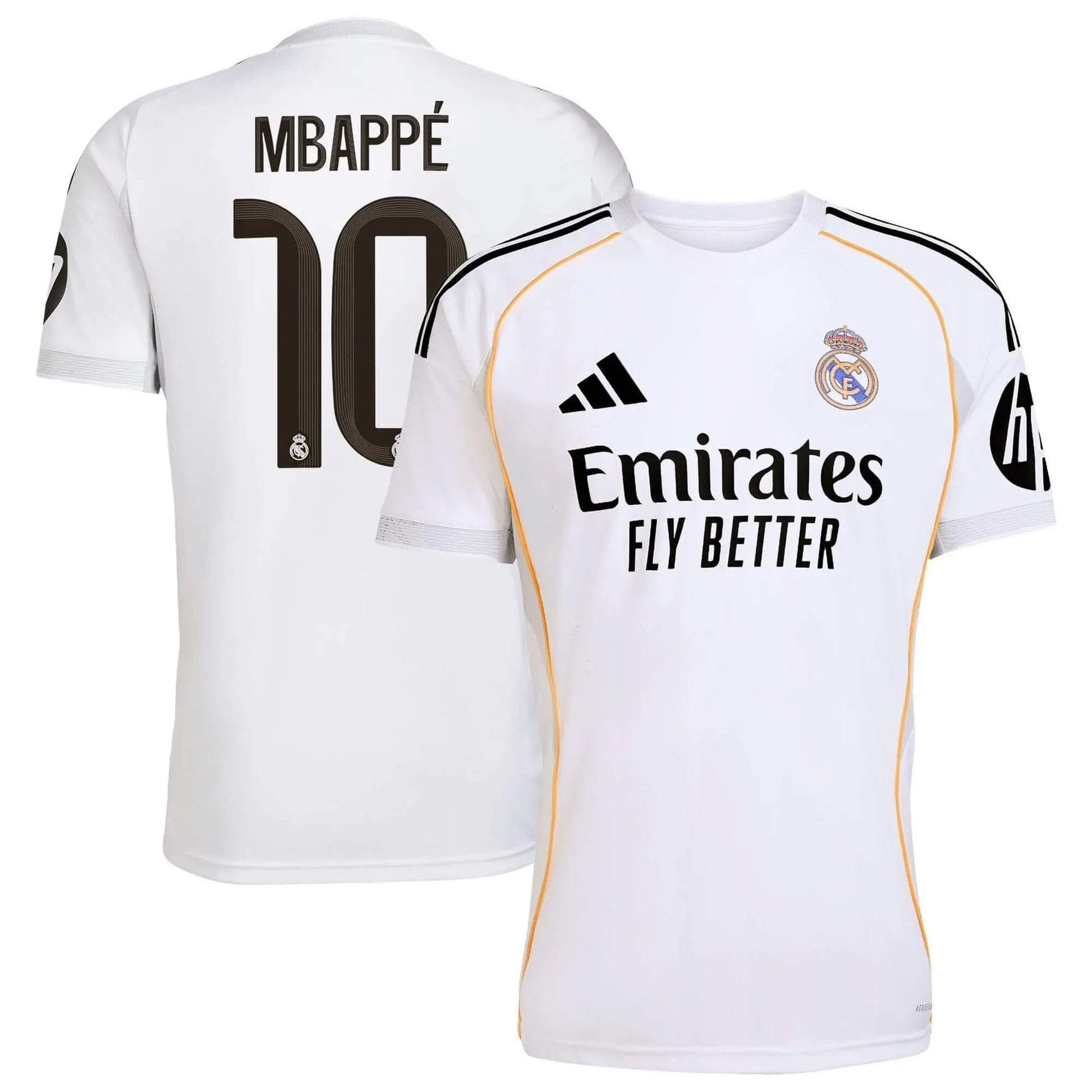 adidas 2025-26 Real Madrid Men's Stadium Home Soccer Jersey (Mbappe)