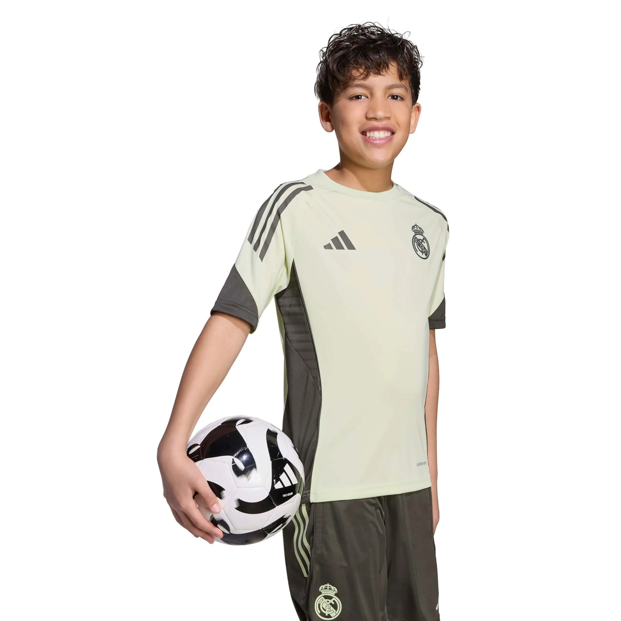 adidas 2025-26 Real Madrid Youth Training Soccer Jersey (Model - Front)