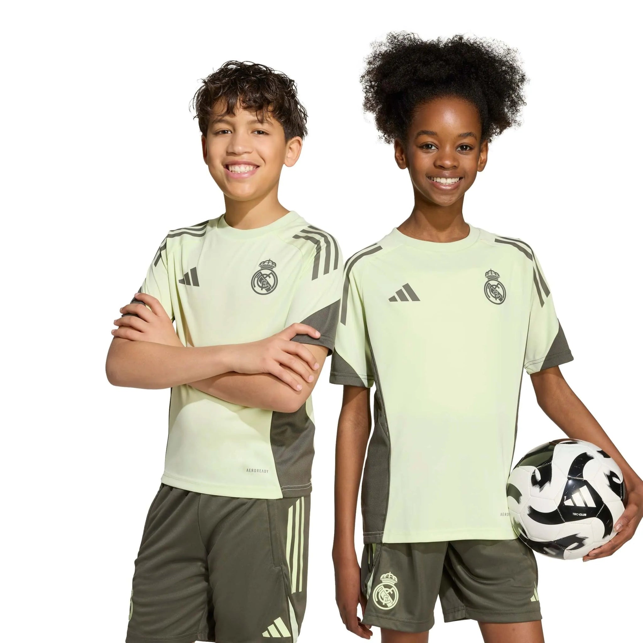 adidas 2025-26 Real Madrid Youth Training Soccer Jersey (Models - Front)