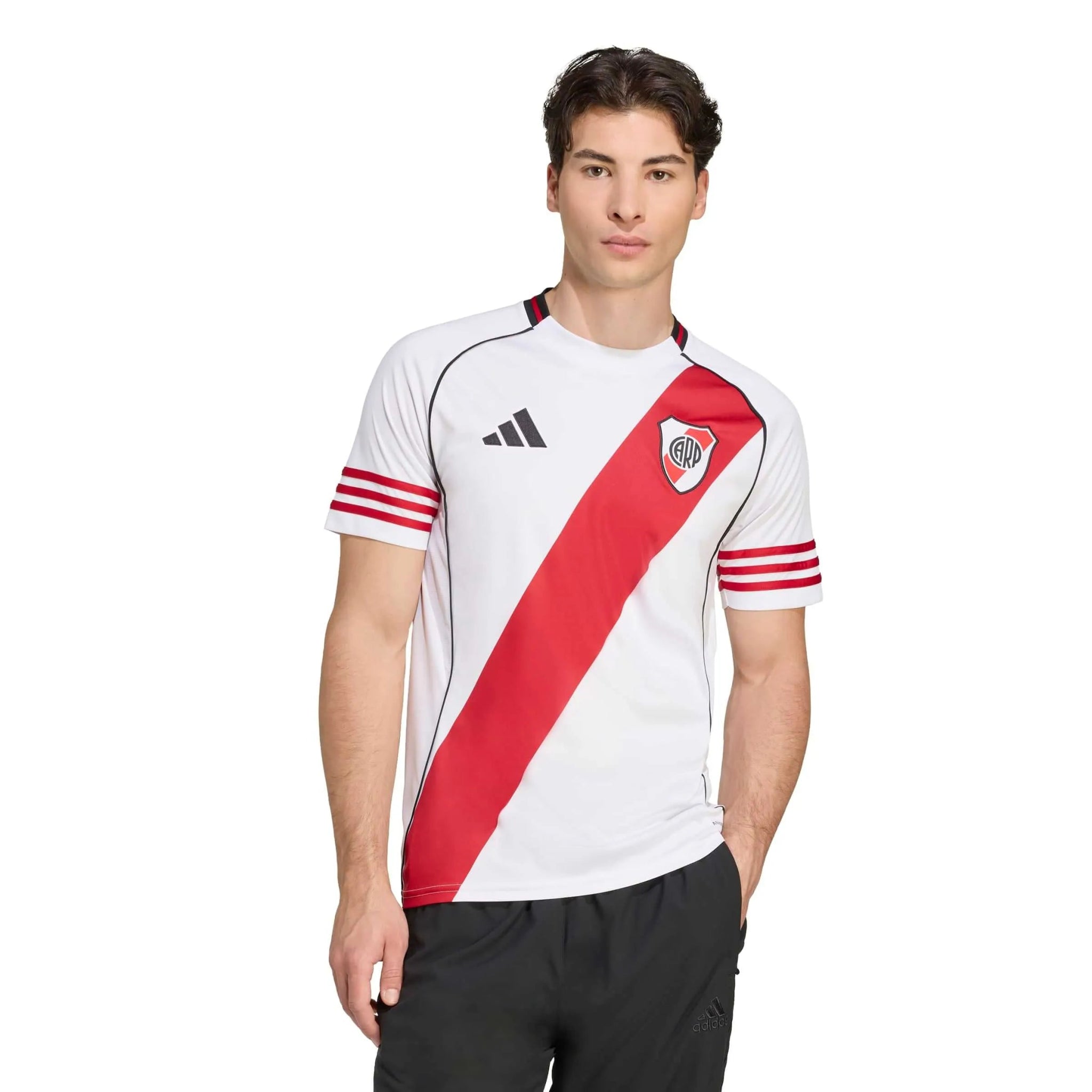 adidas 2025-26 River Plate Men's Stadium Home Soccer Jersey (Model - Front)
