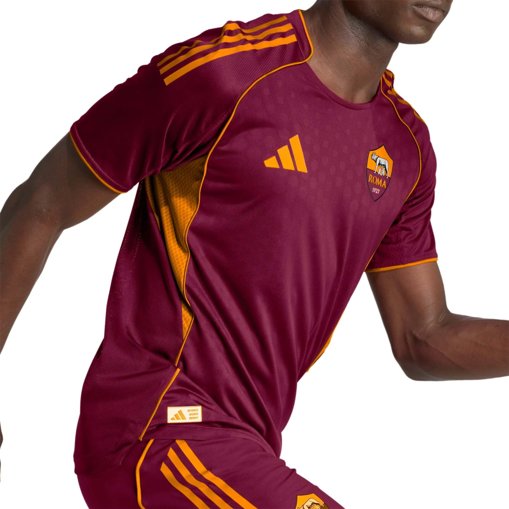 adidas 2025-26 Roma Men's Authentic Home Soccer Jersey (Detail 1)