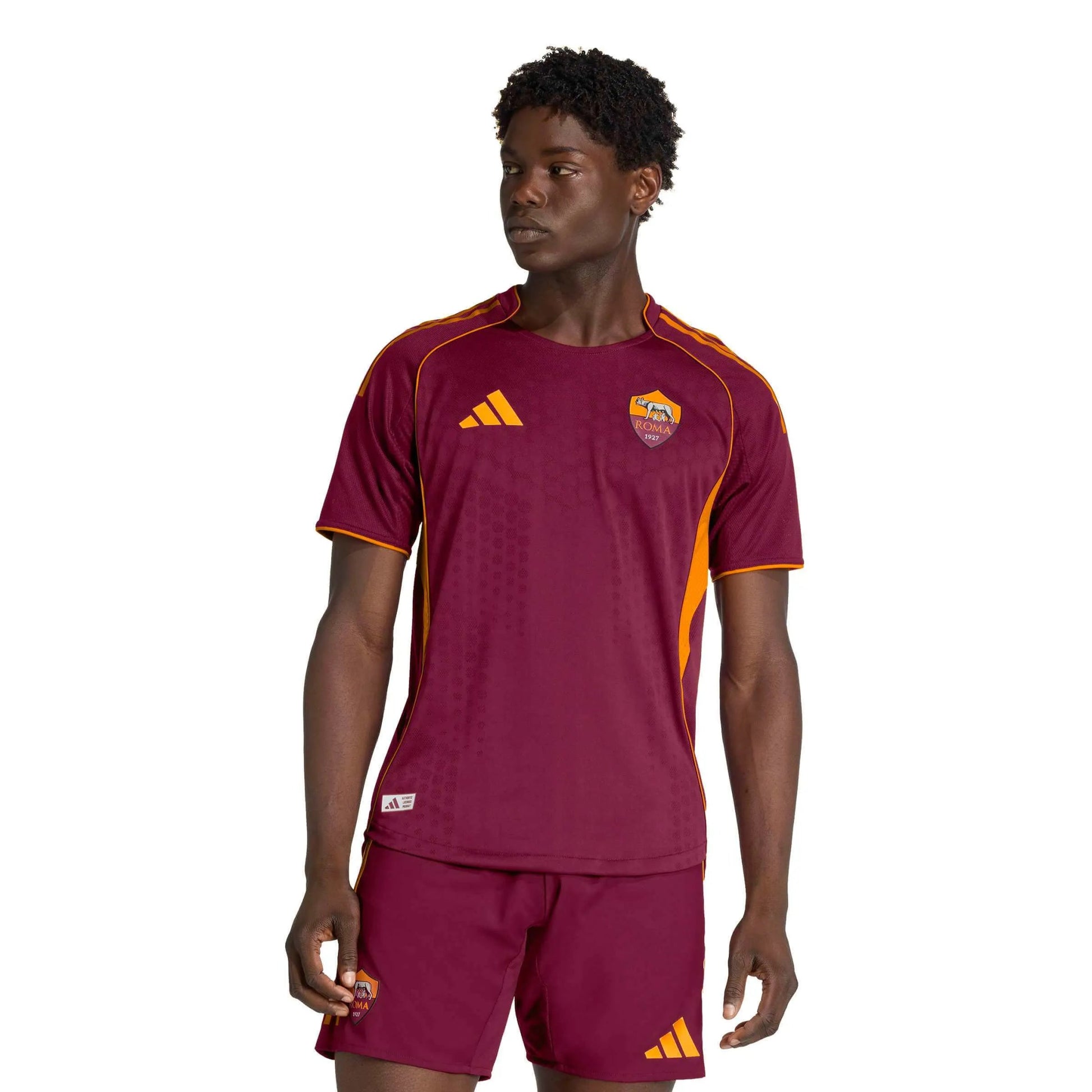 adidas 2025-26 Roma Men's Authentic Home Soccer Jersey (Model - Front)