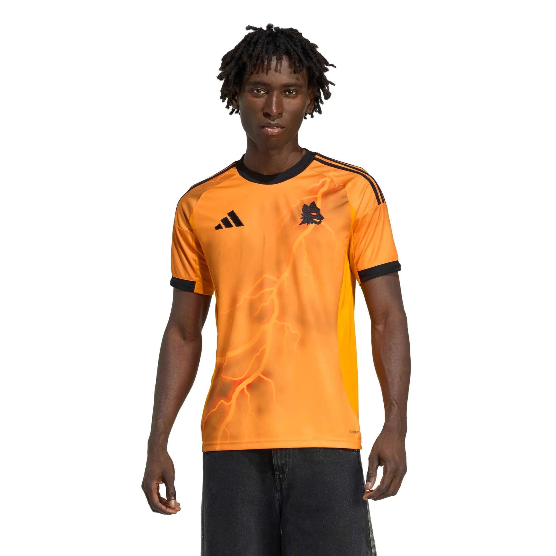 adidas 2025-26 Roma Men's Stadium Away Soccer Jersey (Model - Front)