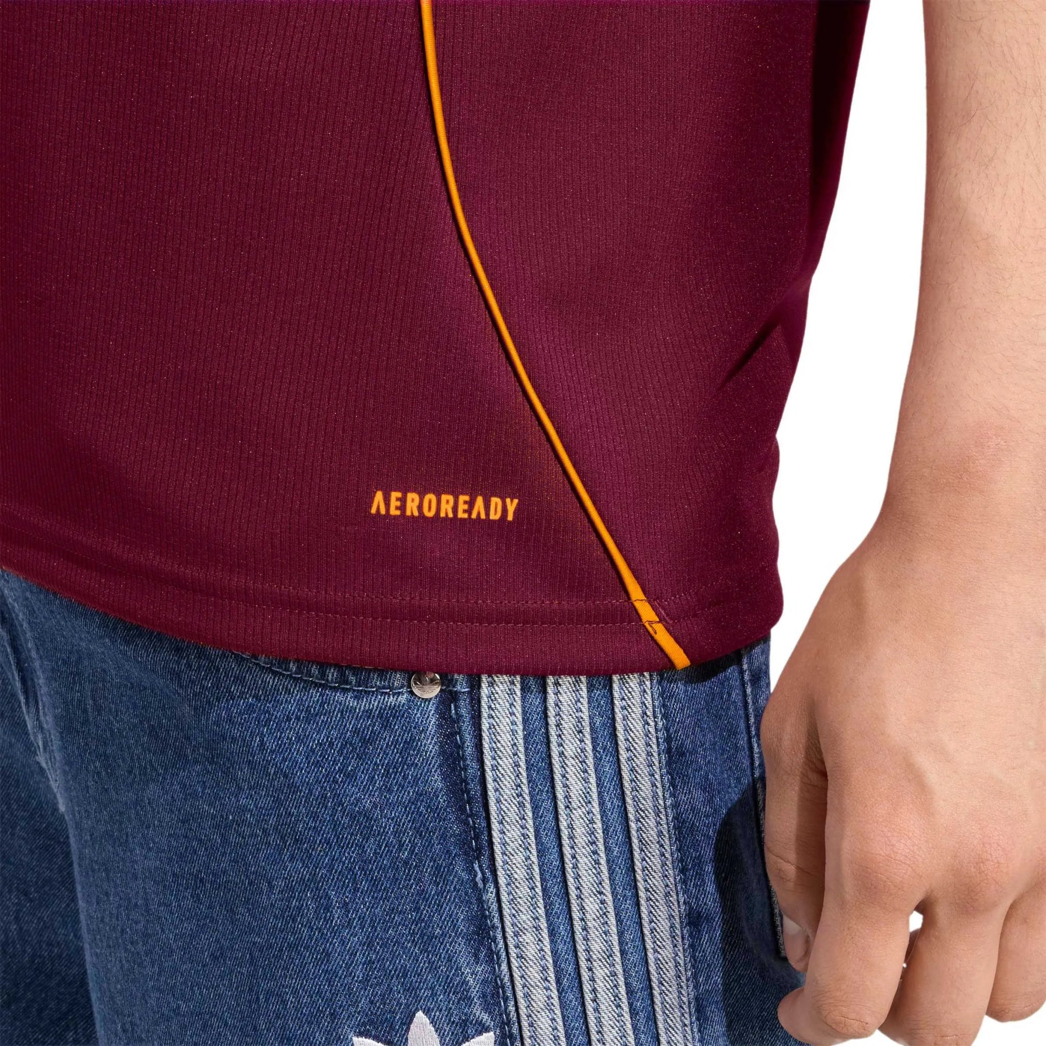 adidas 2025-26 Roma Men's Stadium Home Soccer Jersey (Detail 2)