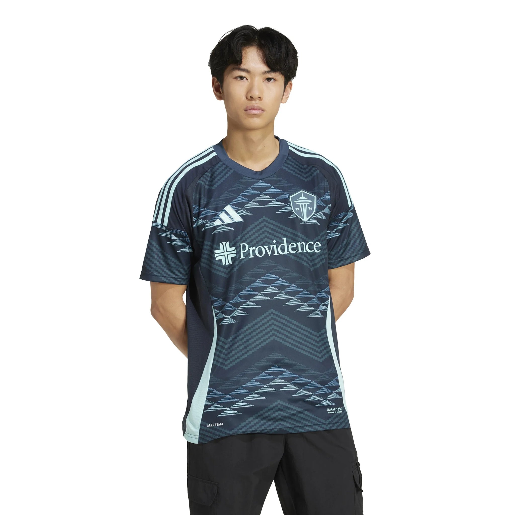 adidas 2025-26 Seattle Sounders Men's Stadium Away Soccer Jersey (Model - Front)