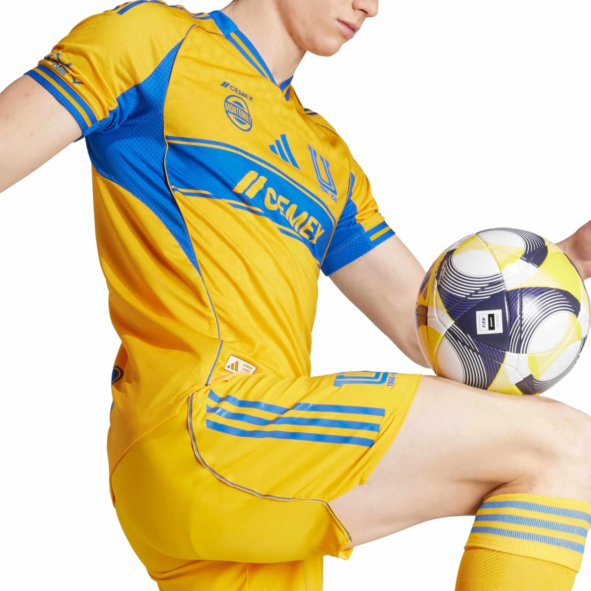 adidas 2025-26 Tigres Men's Authentic Home Soccer Jersey (Detail 2)