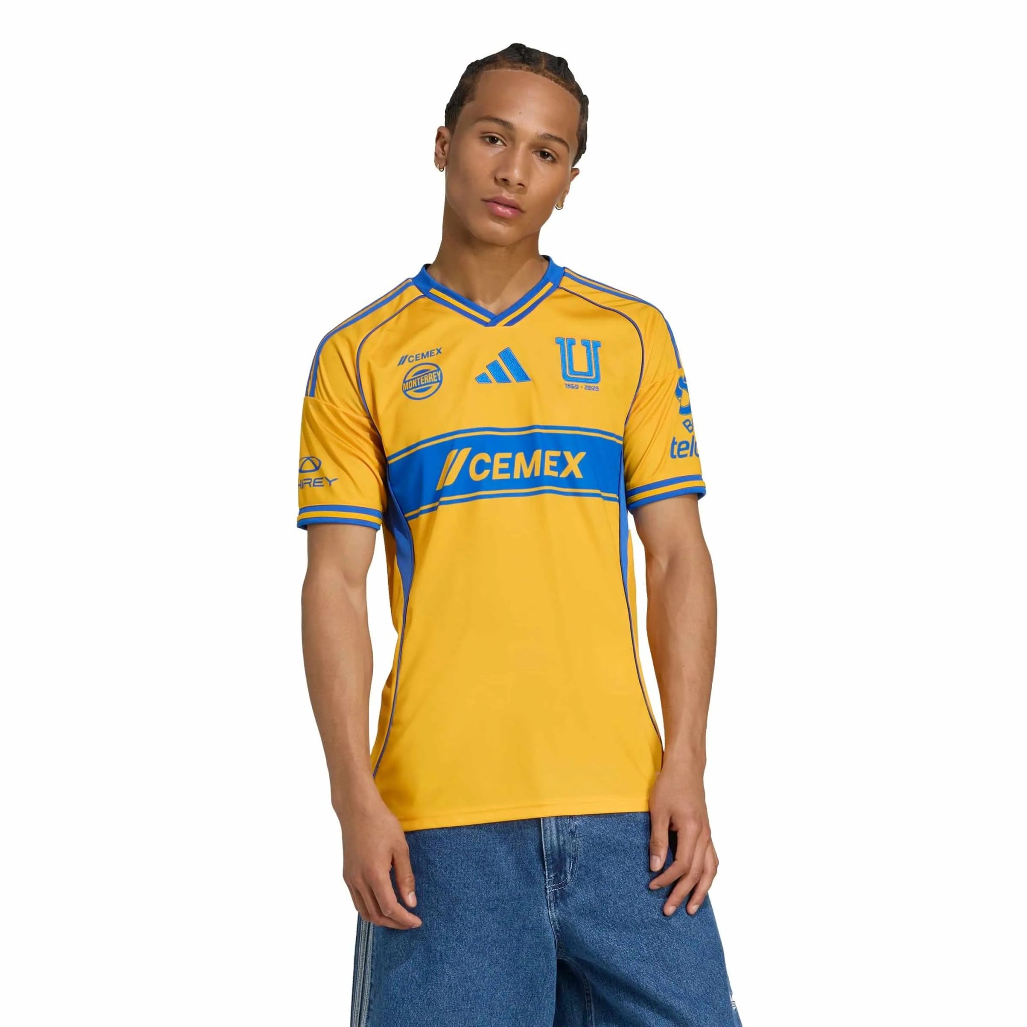 adidas 2025-26 Tigres Men's Stadium Home Soccer Jersey (Model - Front)