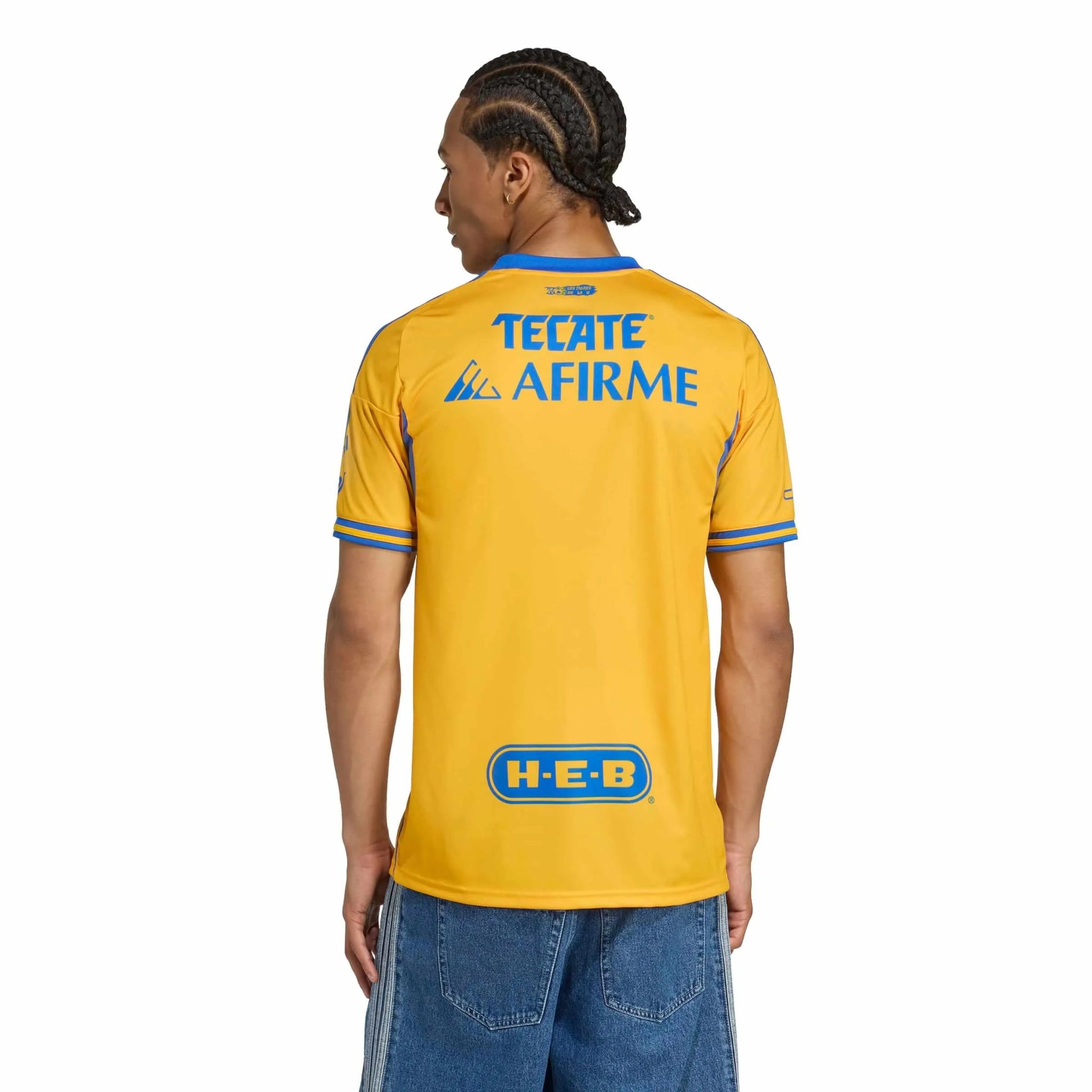 adidas 2025-26 Tigres Men's Stadium Home Soccer Jersey (Model - Back)