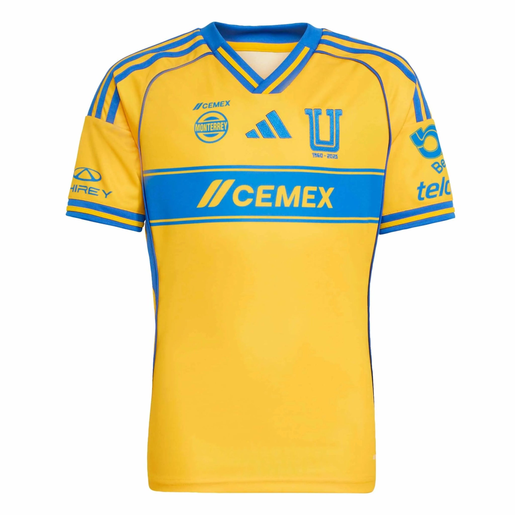 adidas 2025-26 Tigres Youth Stadium Home Soccer Jersey (Front)