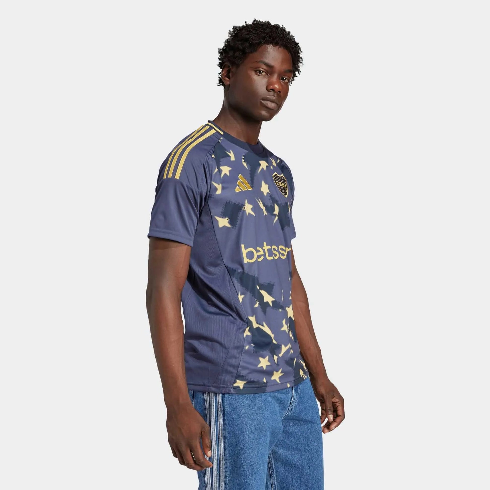 adidas 2025-26 Boca Juniors Men's Stadium Third Soccer Jersey (Model - Side)